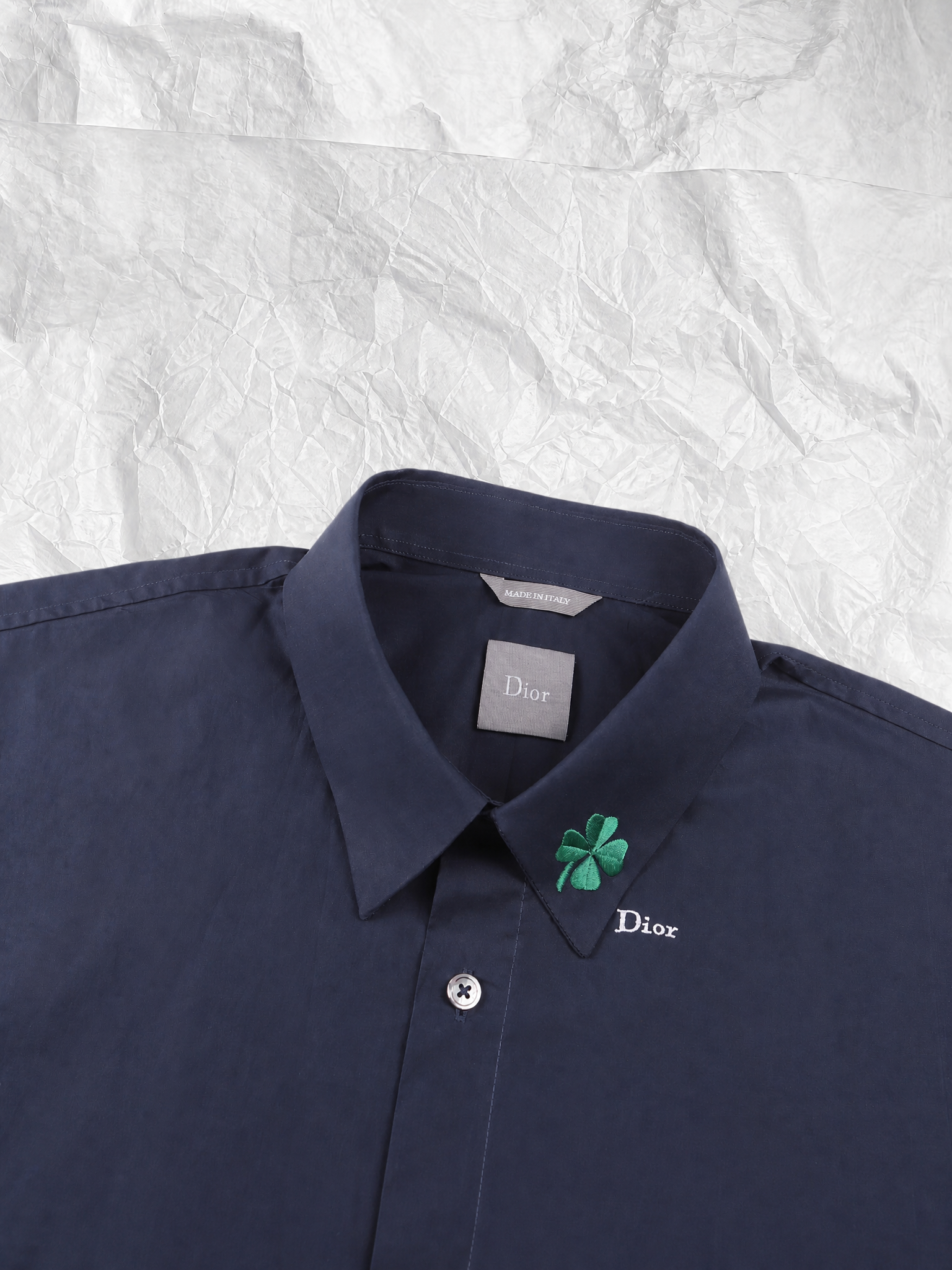 Dior DR 26SS 幸运草刺绣短袖衬衫