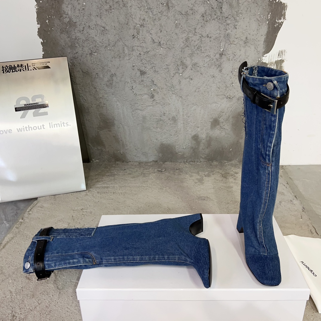 Stylish Coperni 23SS Horn Boots: Unique Design with Imported Calves and Water-washed Jeans - 图片 4