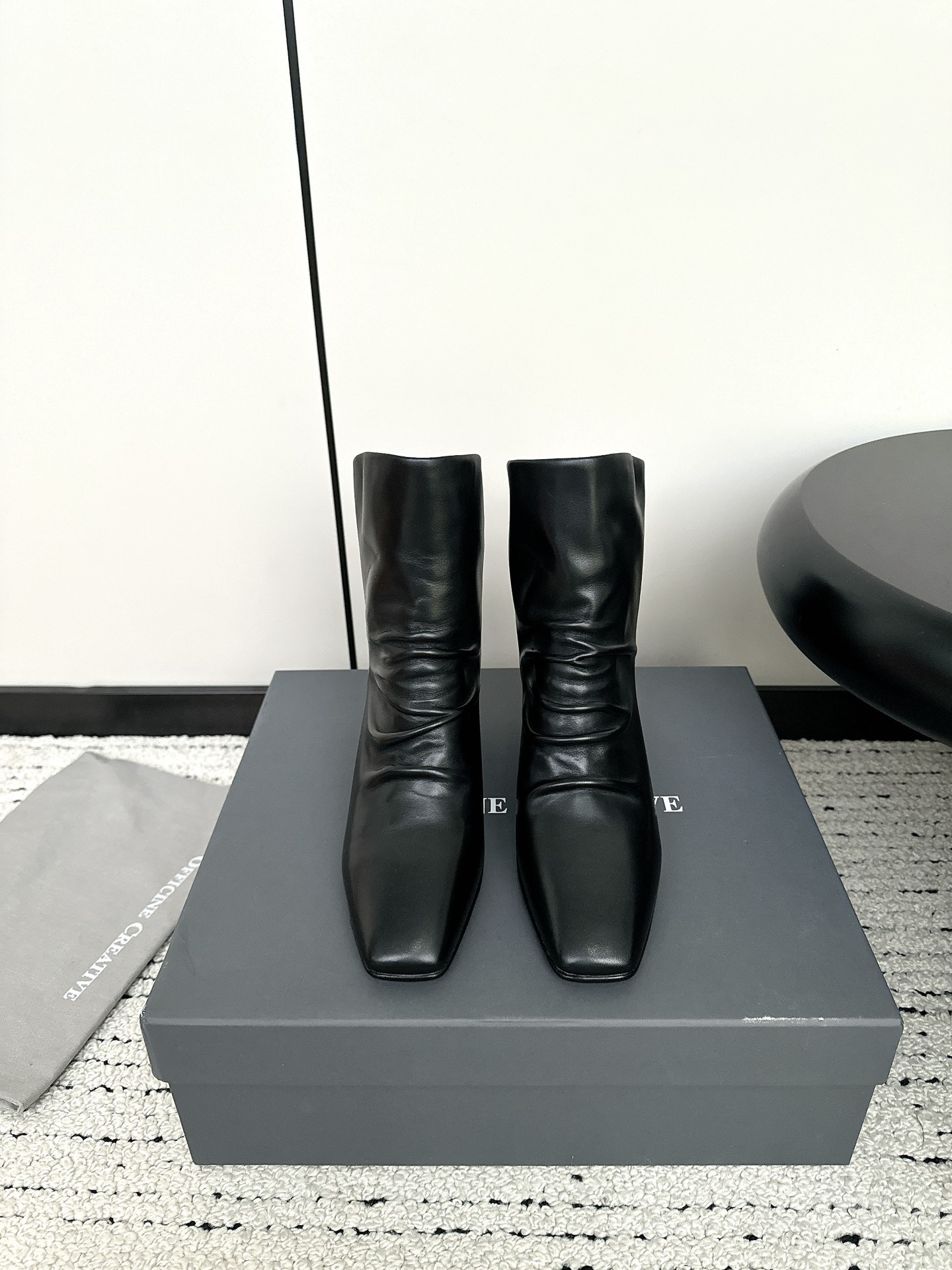 Officine Creative 24 Winter Handmade Short Boots: Cool Retro Style in Leather Suit