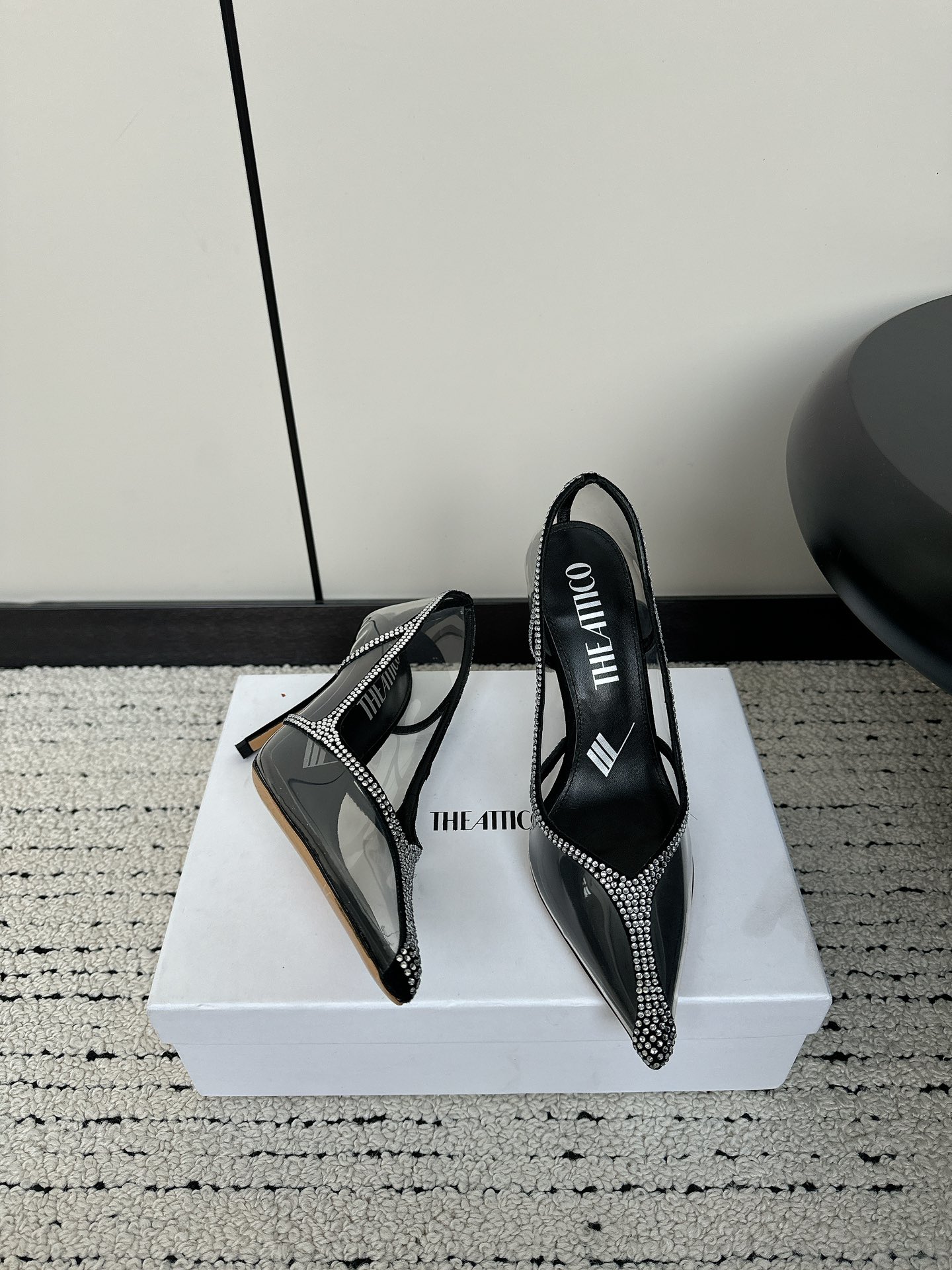 The Attico Fall 24 New Transparent Drill High Heels from Italy - 图片 3