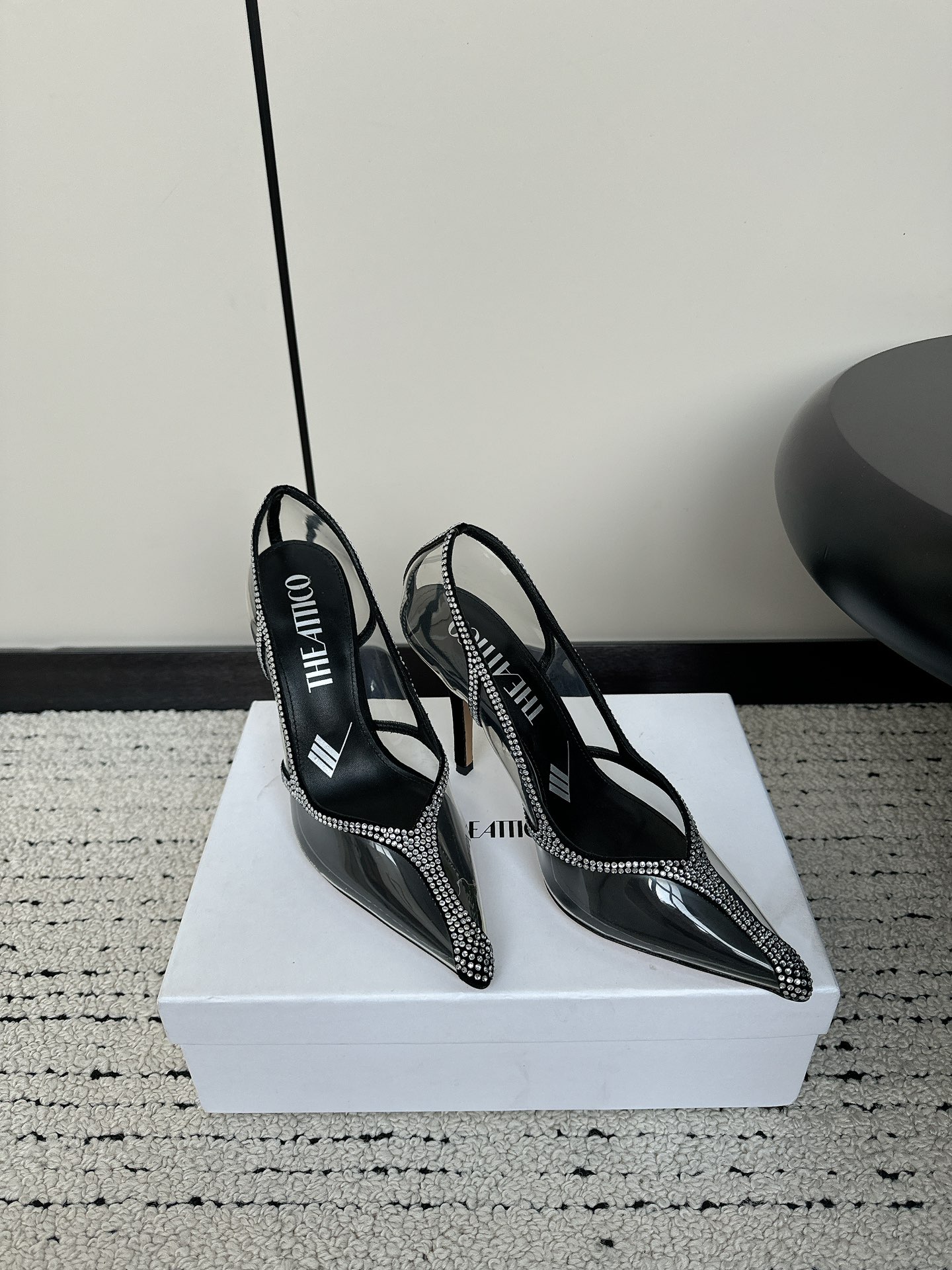 The Attico Fall 24 New Transparent Drill High Heels from Italy - 图片 2