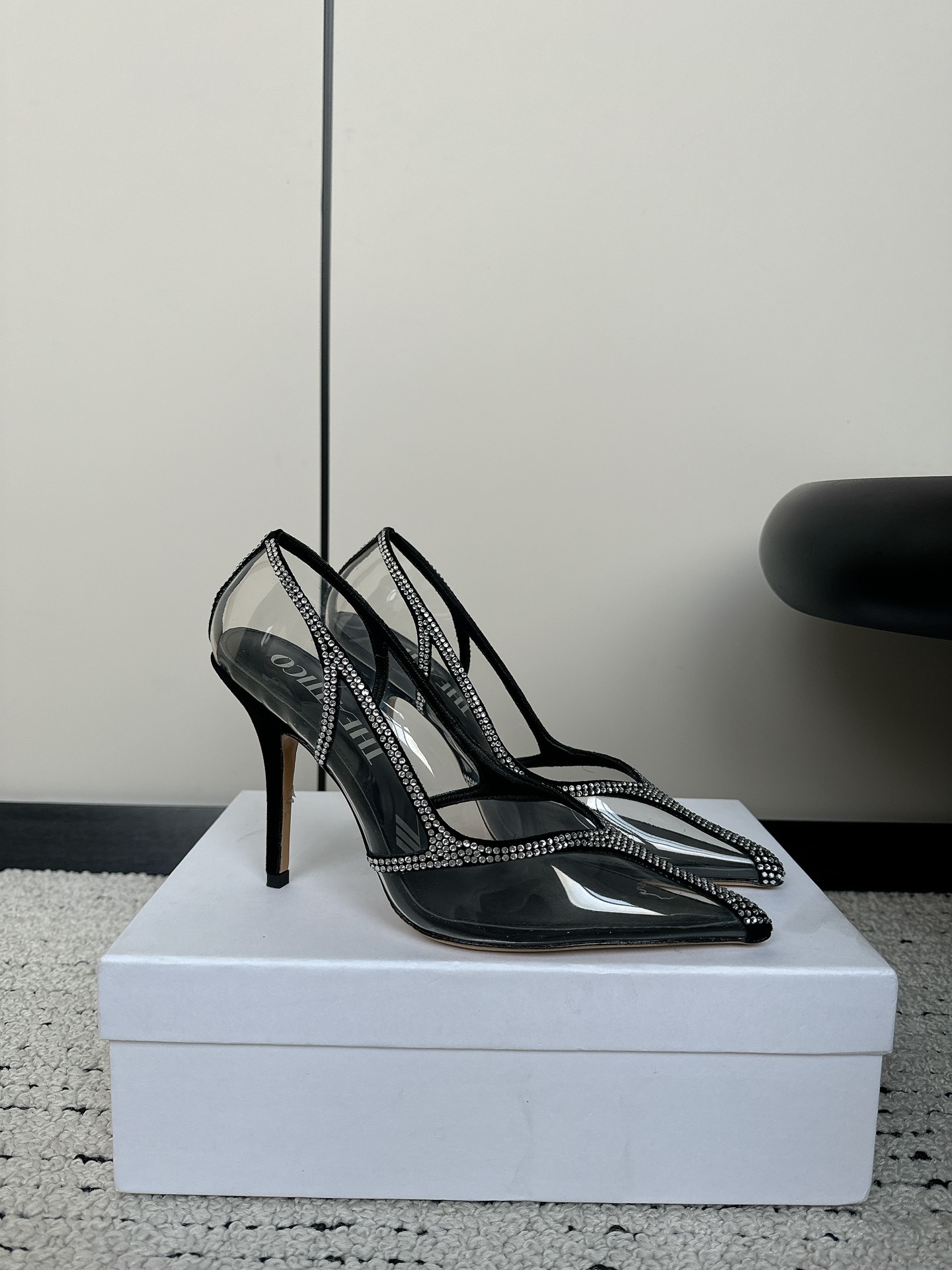 The Attico Fall 24 New Transparent Drill High Heels from Italy - 图片 4