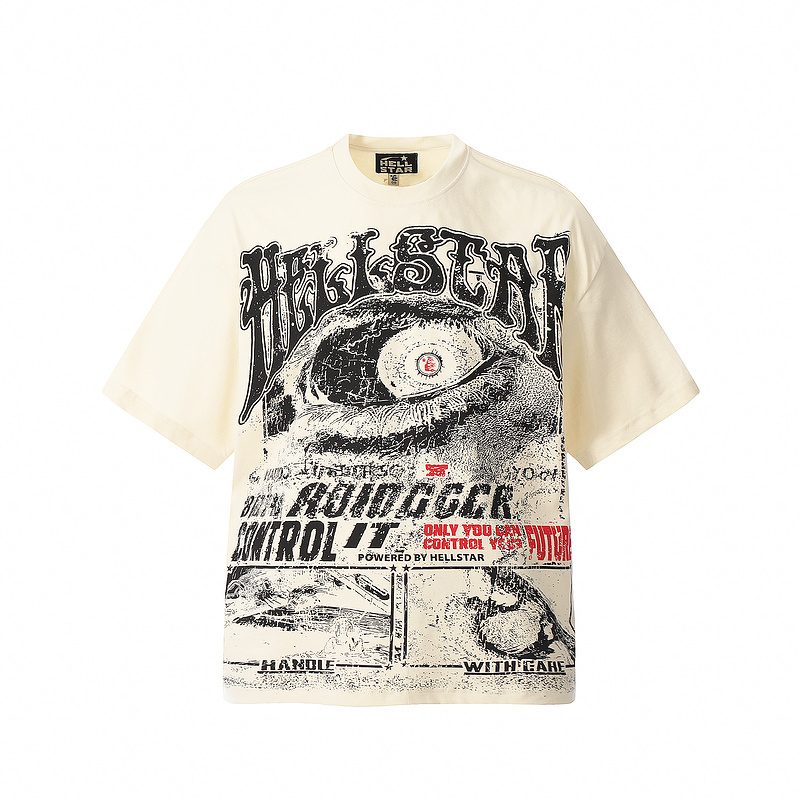 “James Balls 23 Series Hellstar T-Shirts in Black, Coffee, Almond, Sizes M-XL” - 图片 2