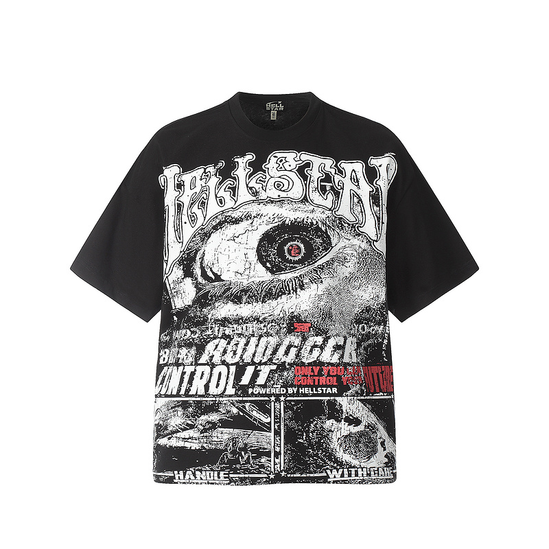 “James Balls 23 Series Hellstar T-Shirts in Black, Coffee, Almond, Sizes M-XL” - 图片 3