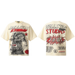 Hellstar vintage Full -Printed Brain Storm Short -Sleeved T -Shirt Color: Damasco no atacado Preço: 99 jardas: M L XL Número: HE704 1 Hellstar vintage Full -Printed Brain Storm Short -Sleeved T -Shirt Color: Damasco no atacado Preço: 99 jardas: M L XL Número: HE704