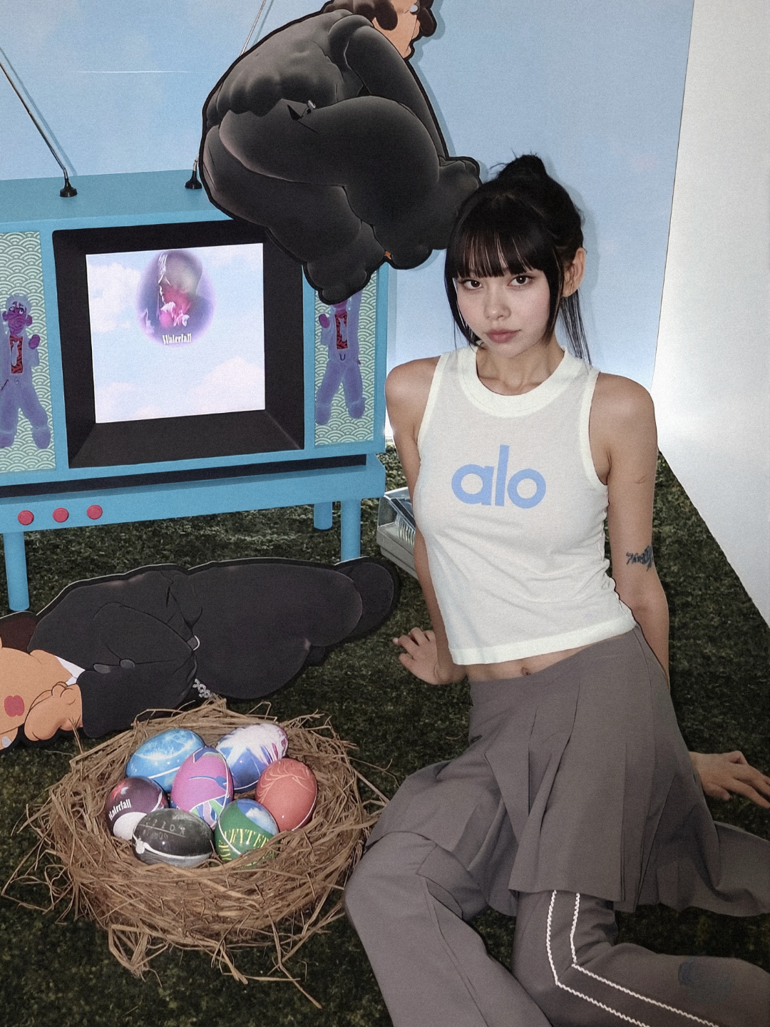 P55💰
alo背心1*1螺纹吊带运动瑜伽服多巴胺内搭运动健身打底上衣短款

款号：AL542
颜色：黑色 米白 灰色
款号：S M L