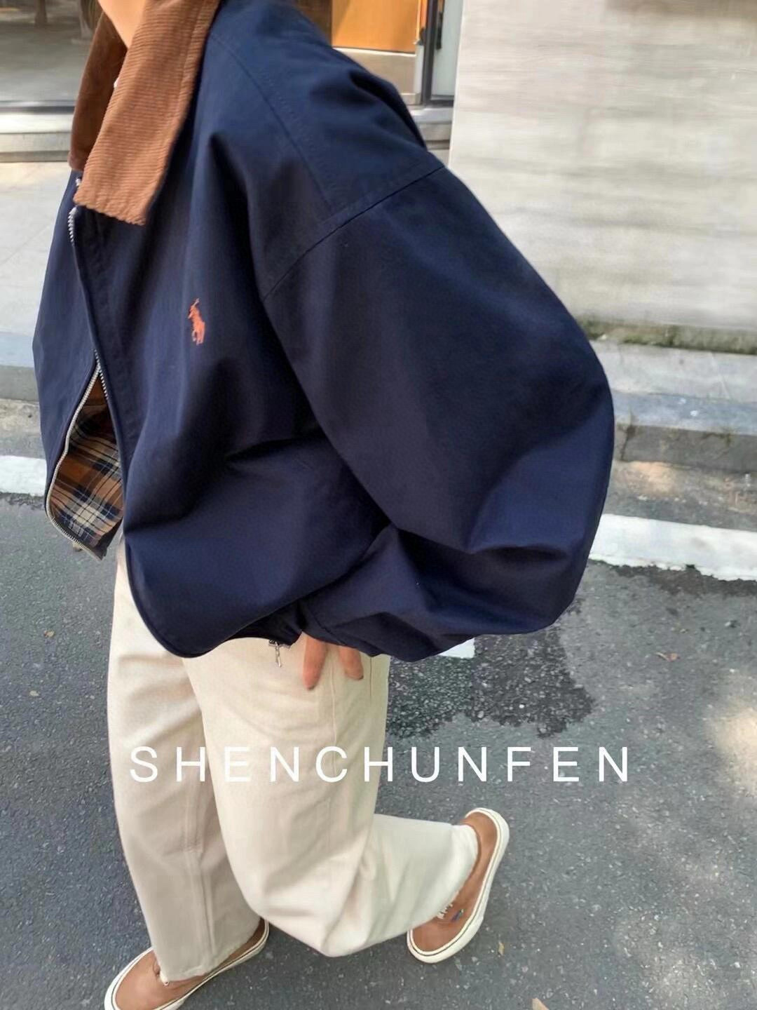 Ralph Lauren Four-Color College Style Lapel Jacket American Retro Coat