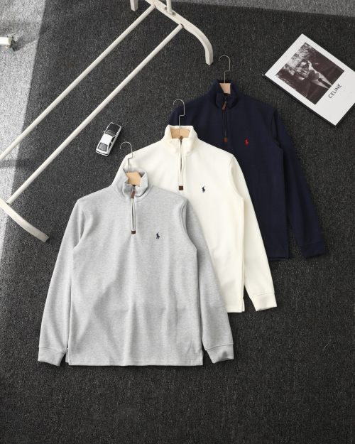 Ralph Lauren Quarter-Zip Pullover: Embroidered Logo, Long Sleeve Sweatshirt 1 Ralph Lauren Quarter-Zip Pullover: Embroidered Logo, Long Sleeve Sweatshirt