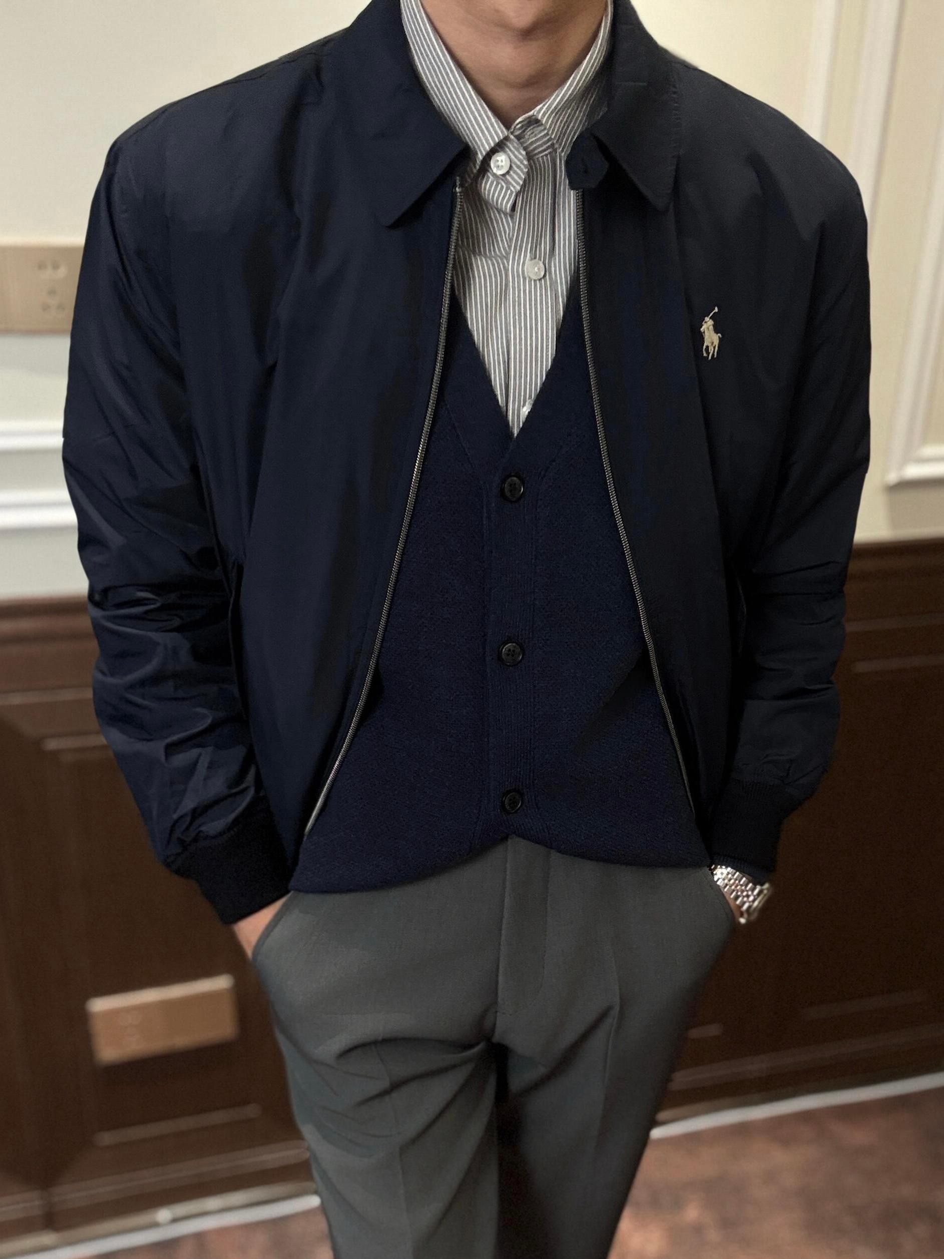 Ralph Lauren Men's Harrington Jacket Classic Fit Lightweight Full-Zip Coat