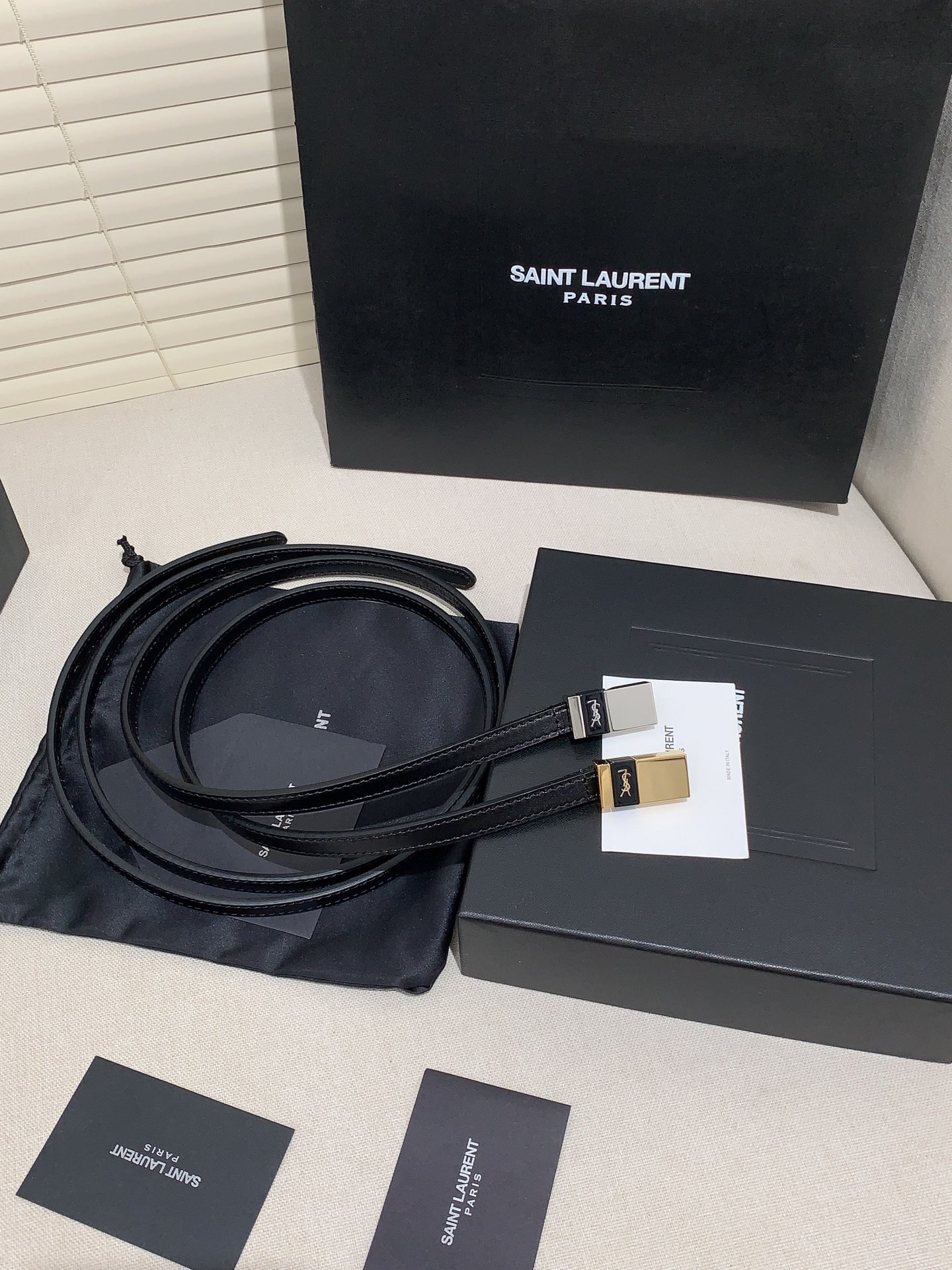 YSL belt Saint Laurent Women's YSL 1 2cm 190 — photo 9