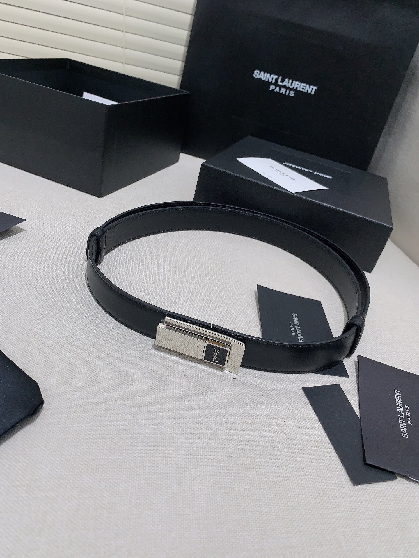 YSL Ceremonial Belt: Simple and Low-Key Style, 2.5 cm Wide - 图片 6