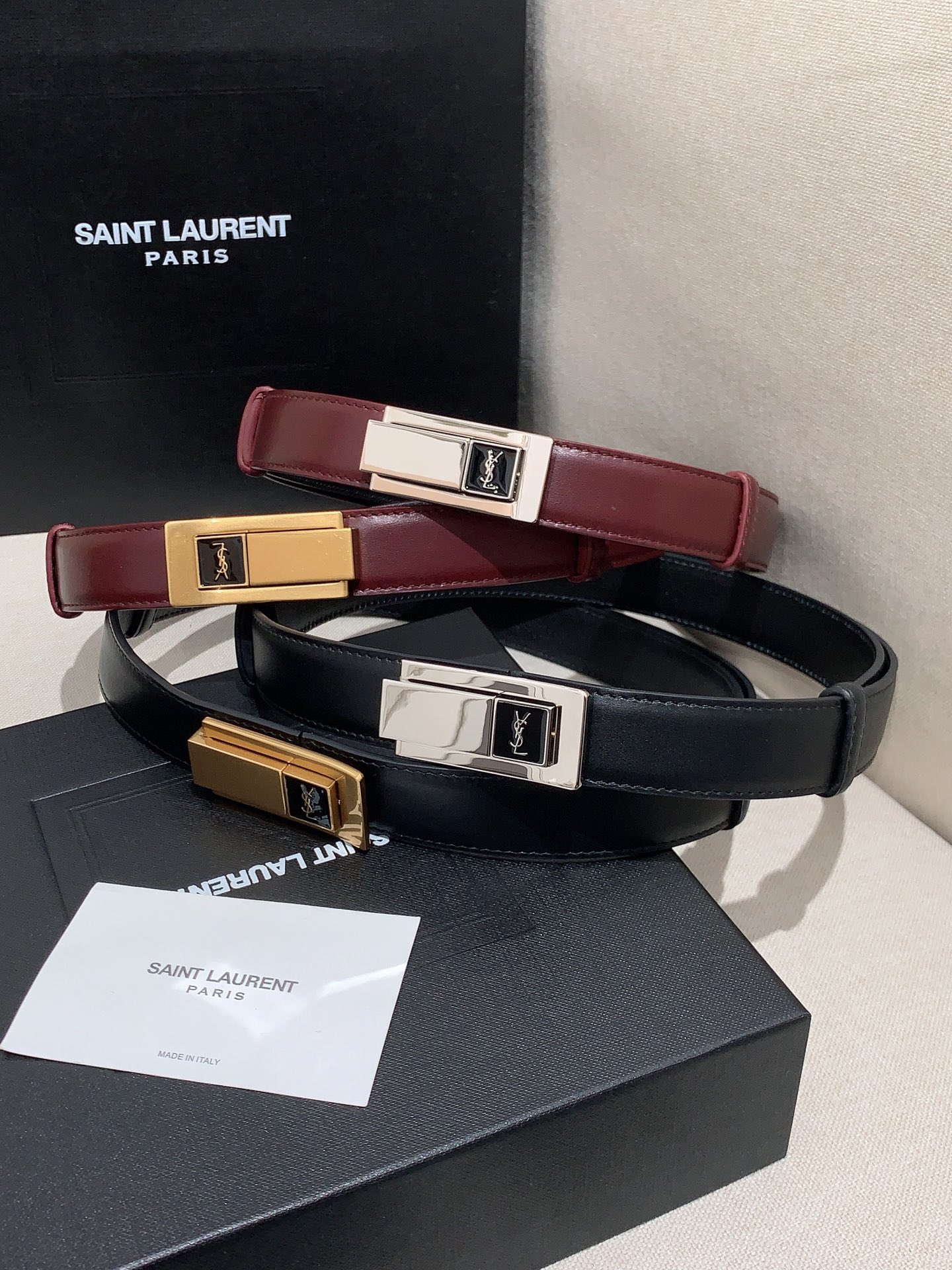 YSL Ceremonial Belt: Simple and Low-Key Style, 2.5 cm Wide - 图片 8