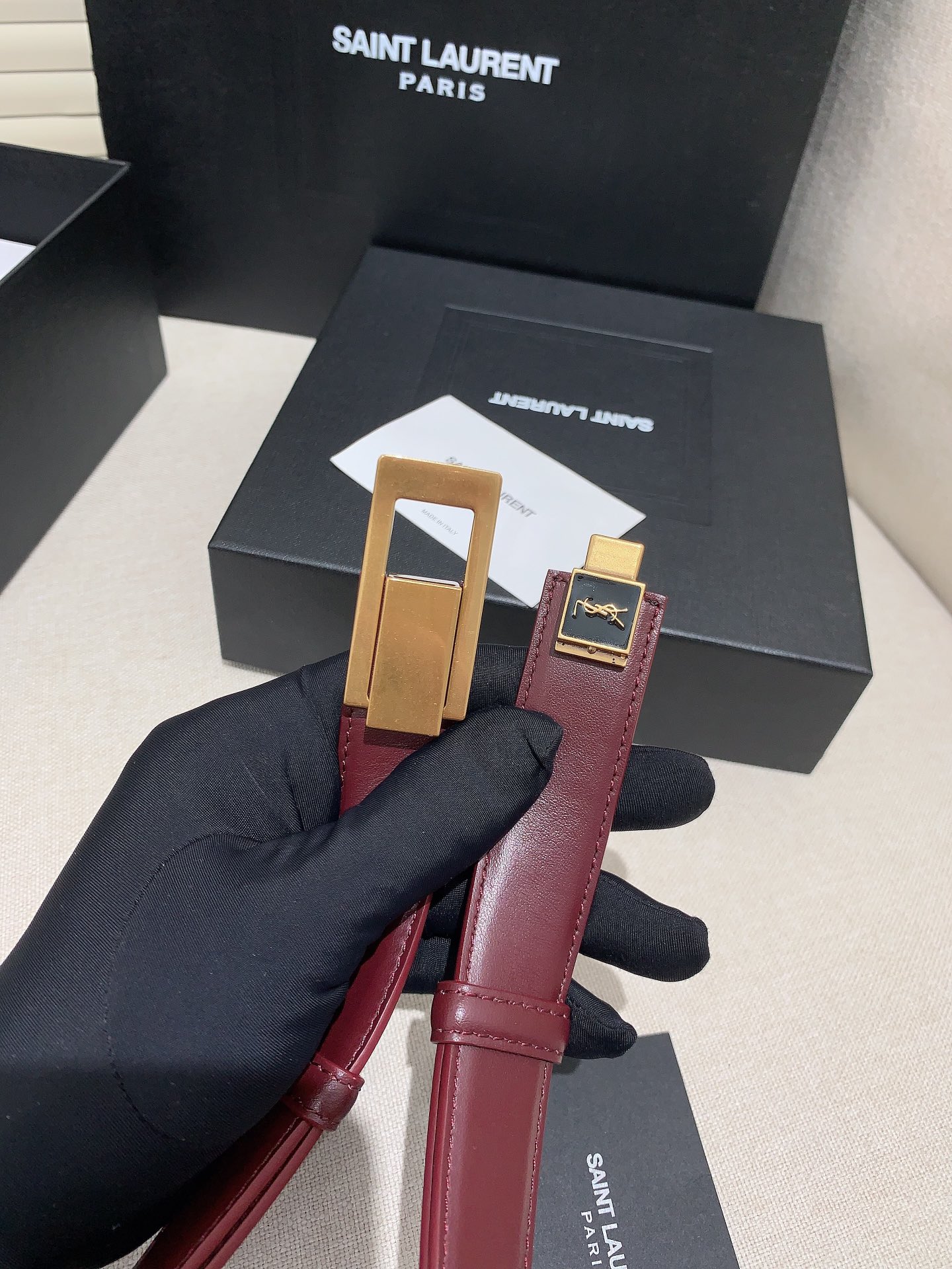 YSL Ceremonial Belt: Simple, Low-Key Atmosphere, 2.5cm Wide - 图片 3