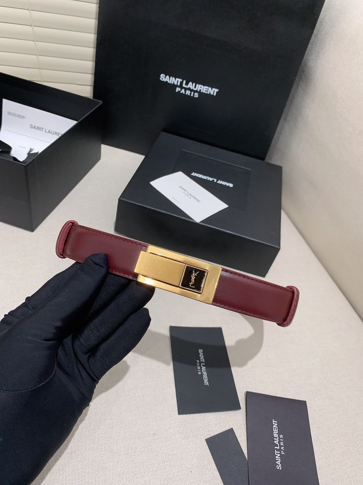 YSL Ceremonial Belt: Simple, Low-Key Atmosphere, 2.5cm Wide - 图片 1