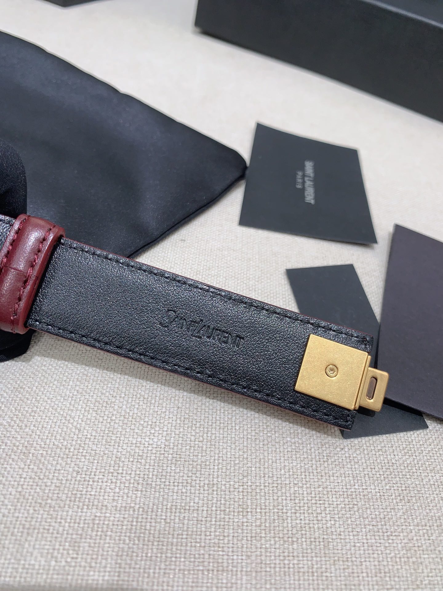 YSL Ceremonial Belt: Simple, Low-Key Atmosphere, 2.5cm Wide - 图片 4