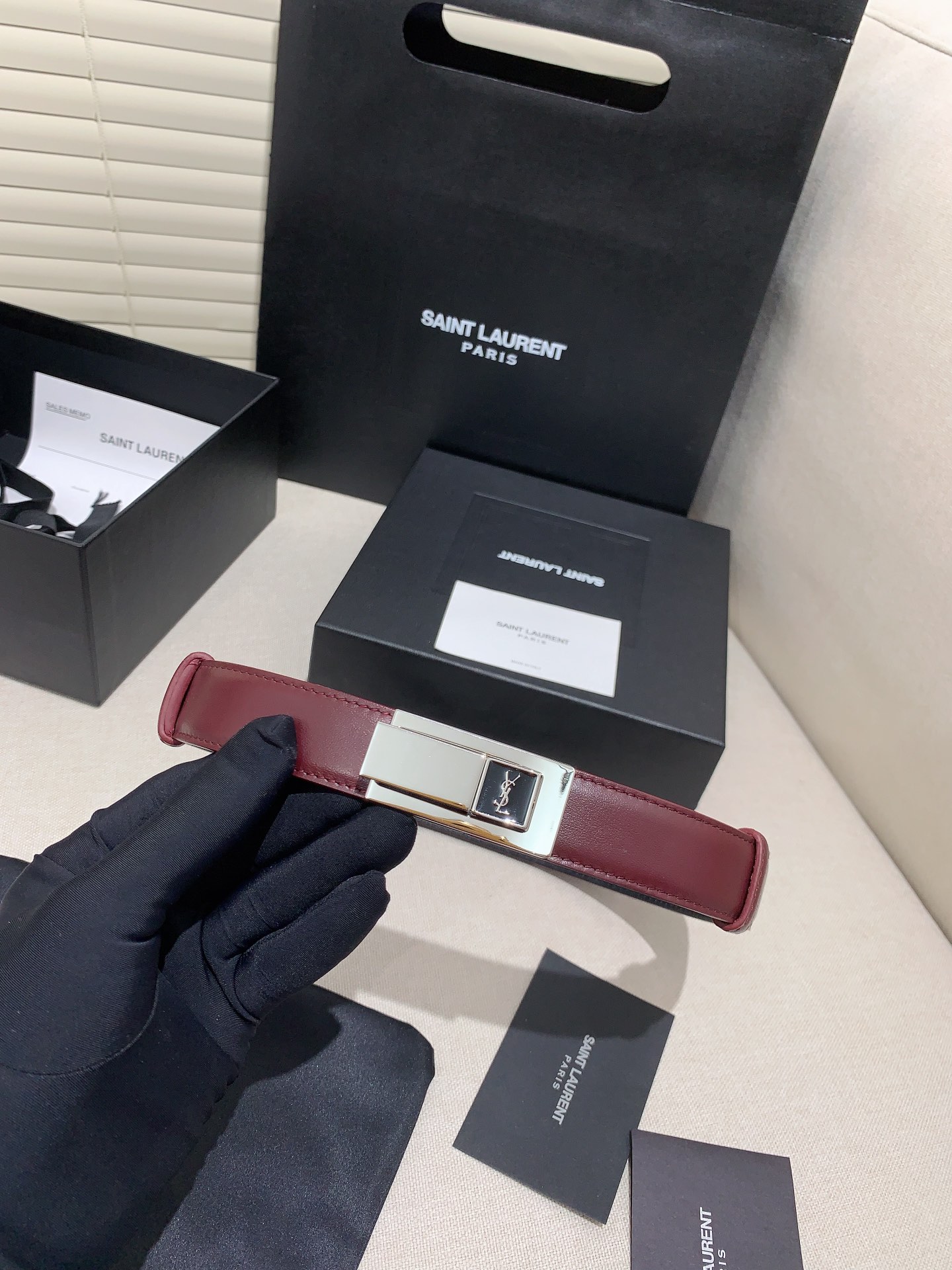 YSL Ceremonial Belt: Simple and Low-key Style, 2.5 cm Wide