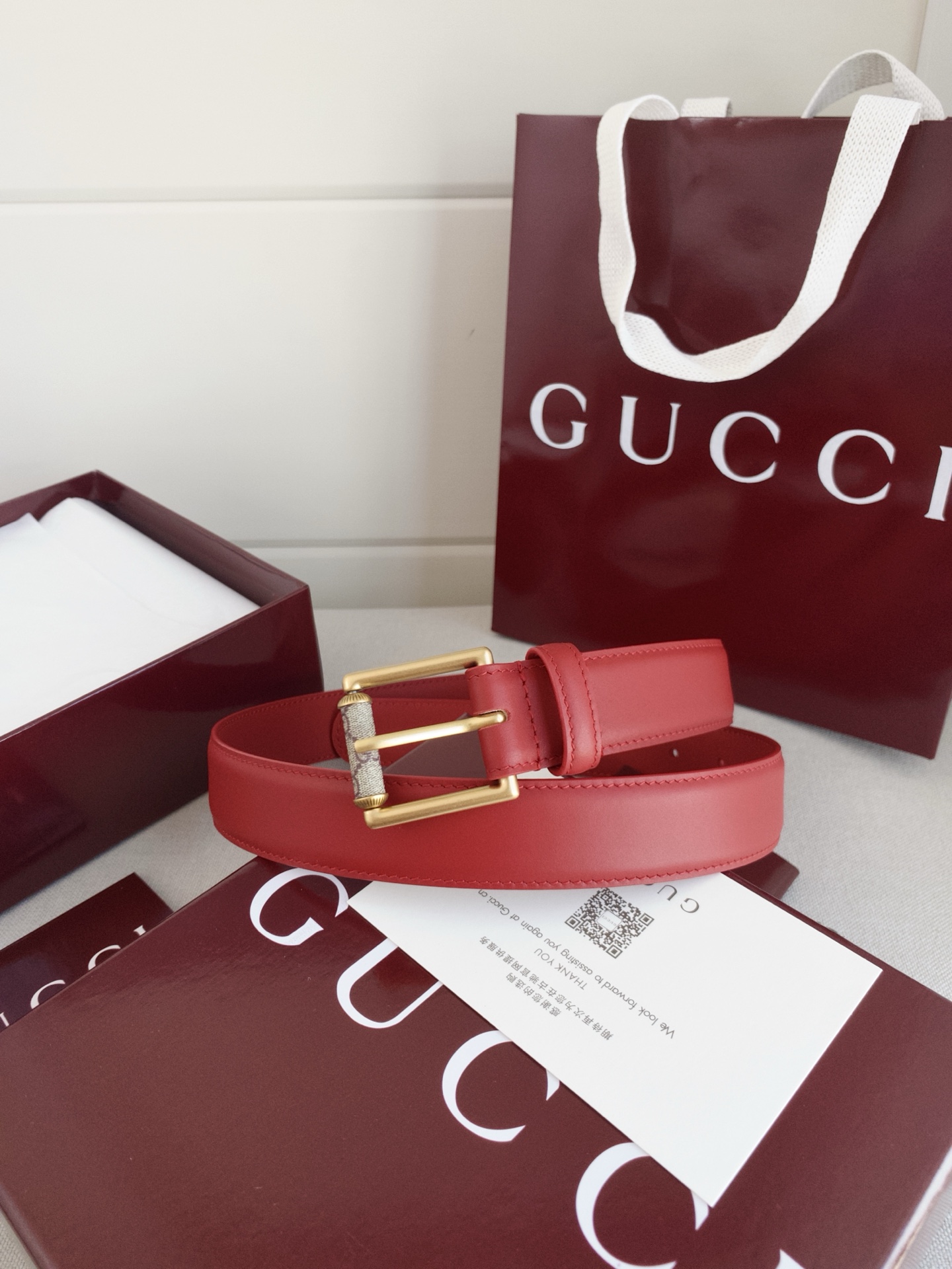 Gucci Reversible Leather Belt with Antique Brass Buckle, 3.0cm Width 2 i1747607548278 512 0 0