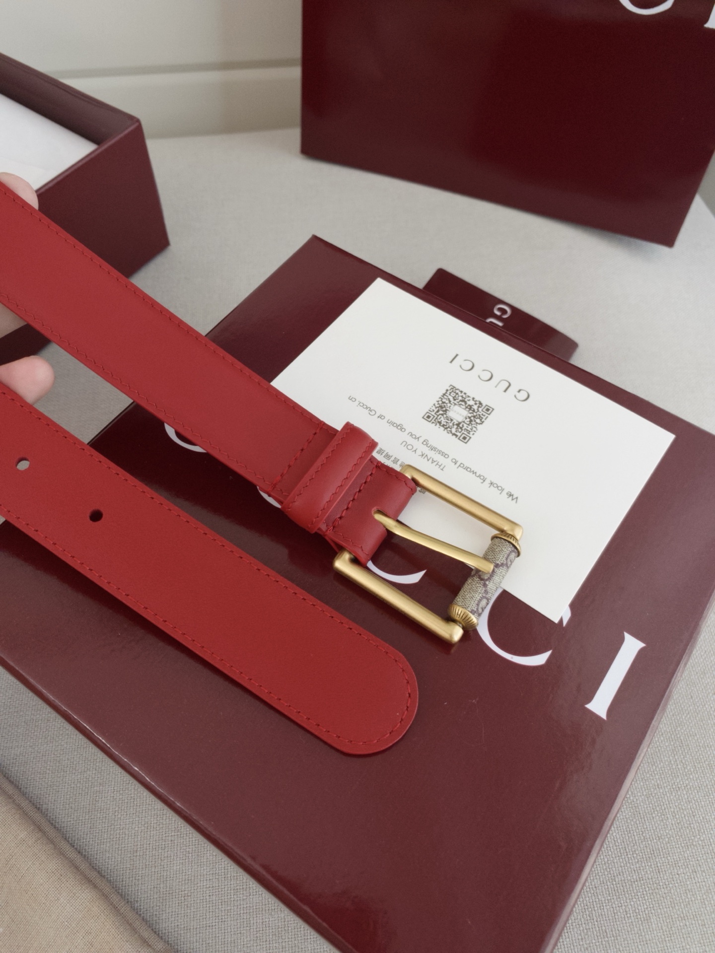 Gucci Reversible Leather Belt with Antique Brass Buckle, 3.0cm Width 5 i1747607548378 463 0 3