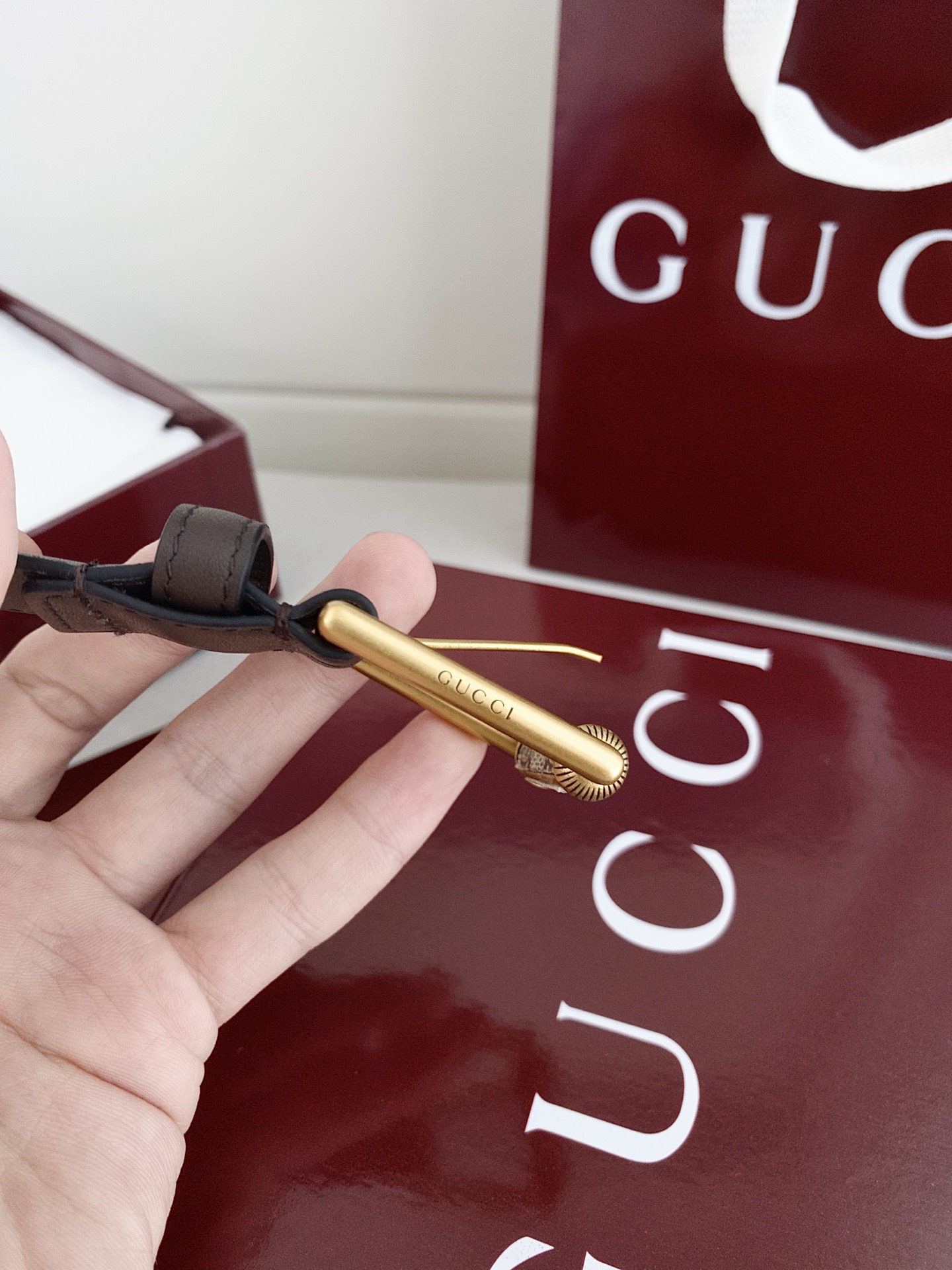 Gucci Reversible Leather Belt with Antique Brass Buckle, 3.0cm Width 5 i1747607783674 6616 0 3