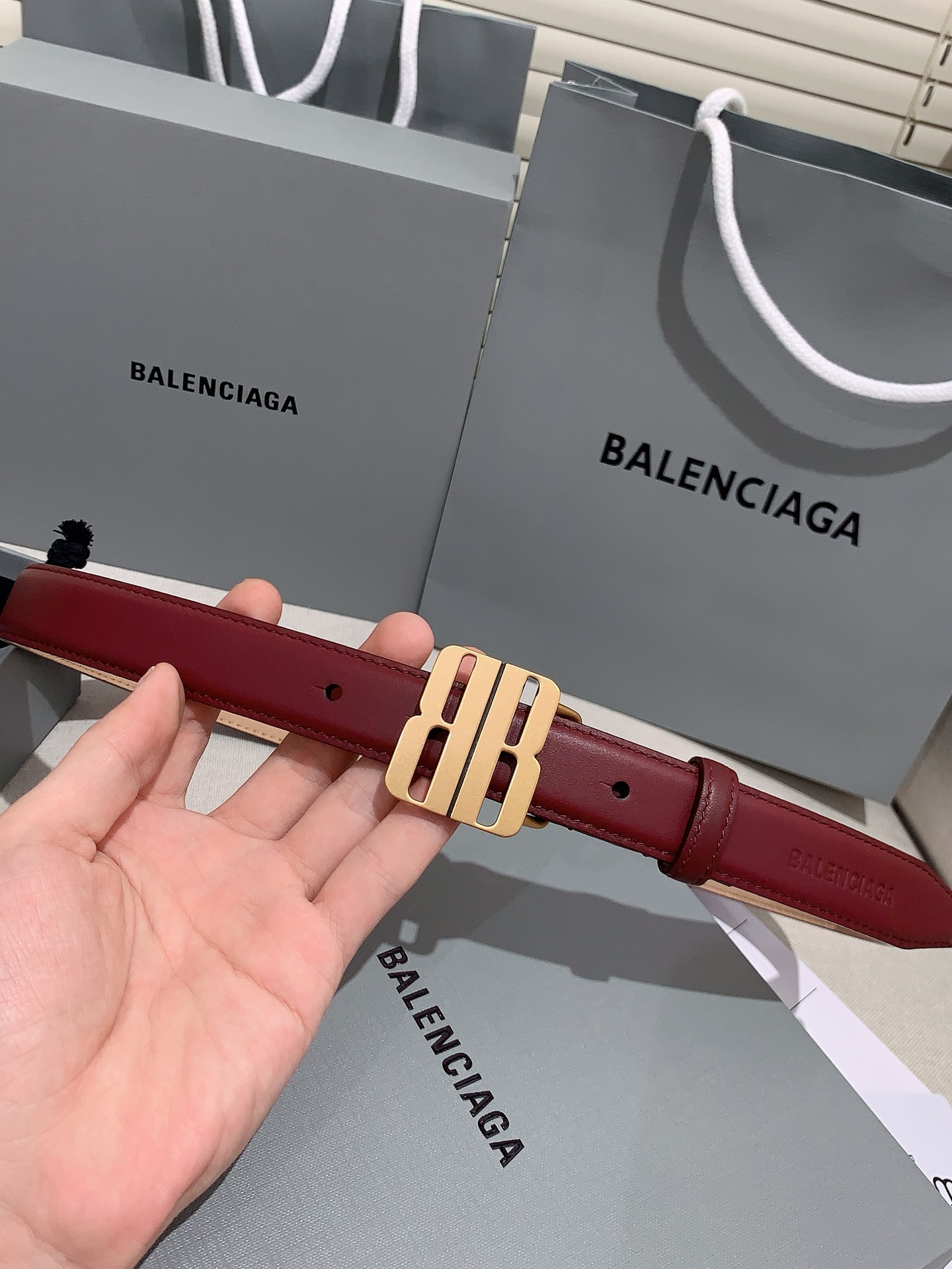 新款巴黎世家皮带，原厂皮料 宽2.5cm，五金进口炉内五金并非市场iT水调五金，所见所得。P170