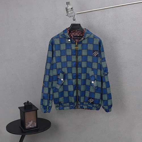 Louis Vuitton Reversible Zip-Up Hooded Jacket, Classic Monogram Print, Unisex 1 Louis Vuitton Reversible Zip-Up Hooded Jacket, Classic Monogram Print, Unisex