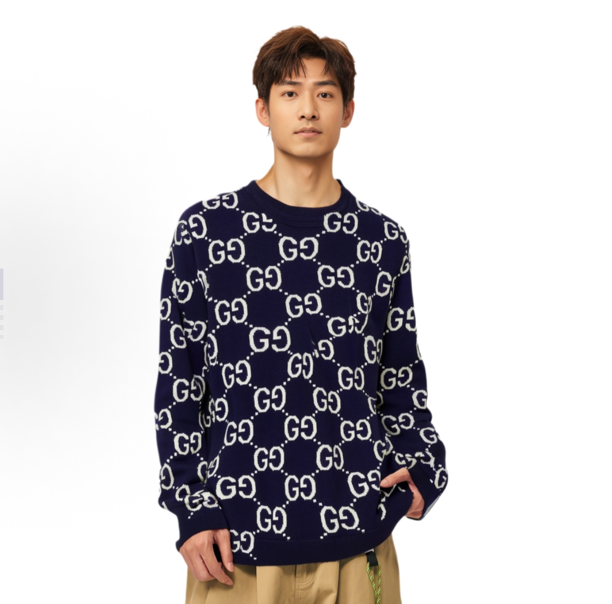 
P165
Gucci秋冬新品（顶级品质 区别通货）
重磅推出高密度织毛衣
GG满印时尚又个性 超级百搭好看的一款 手感柔软男女同款 原版面料官方同款
一比一还原辅料齐全
M L XL XXL