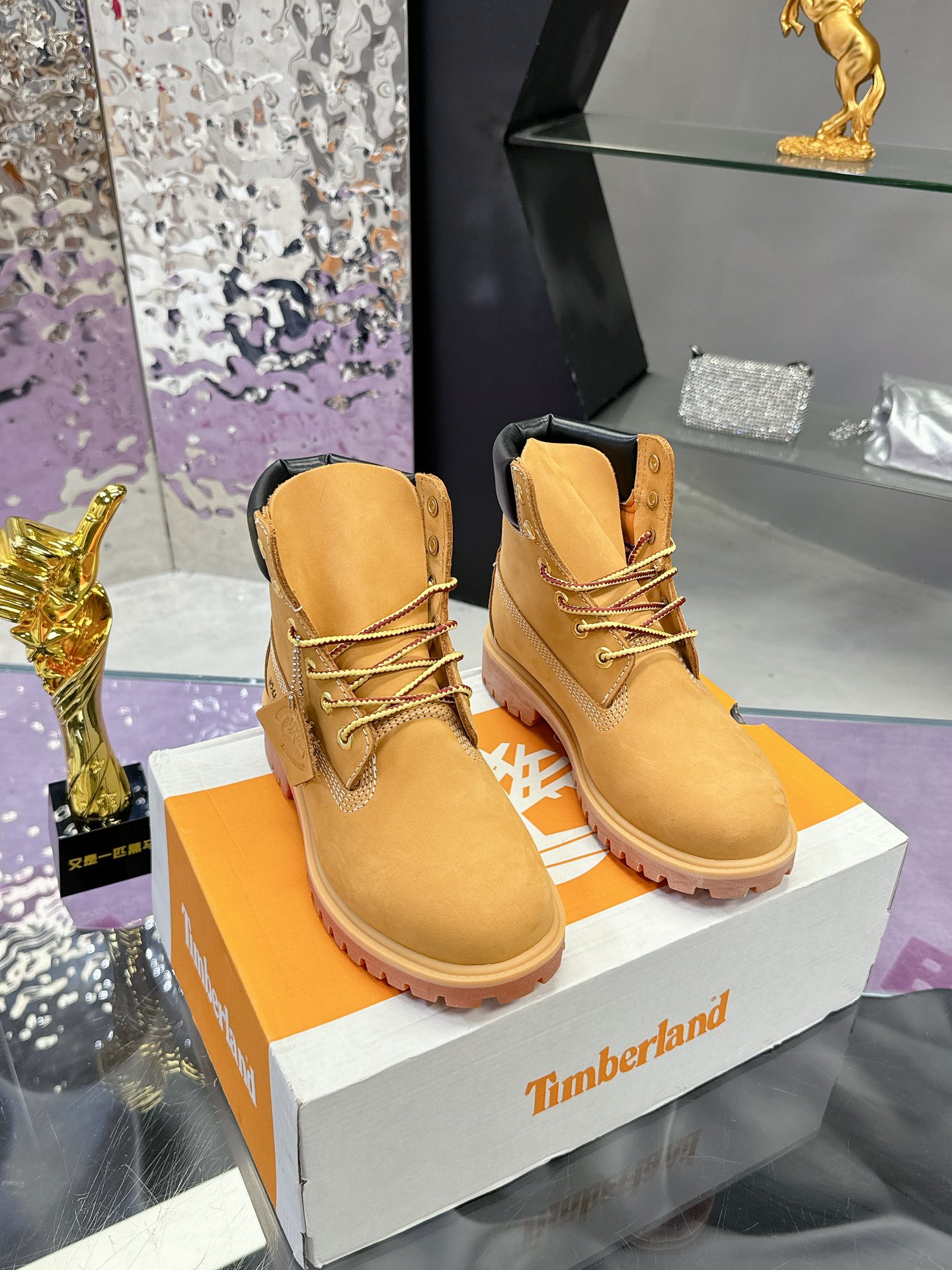 Timberland جزمة جزمة مارتن أصفر العام للرجال والنساء الأدمة مساعدة عالية معطف