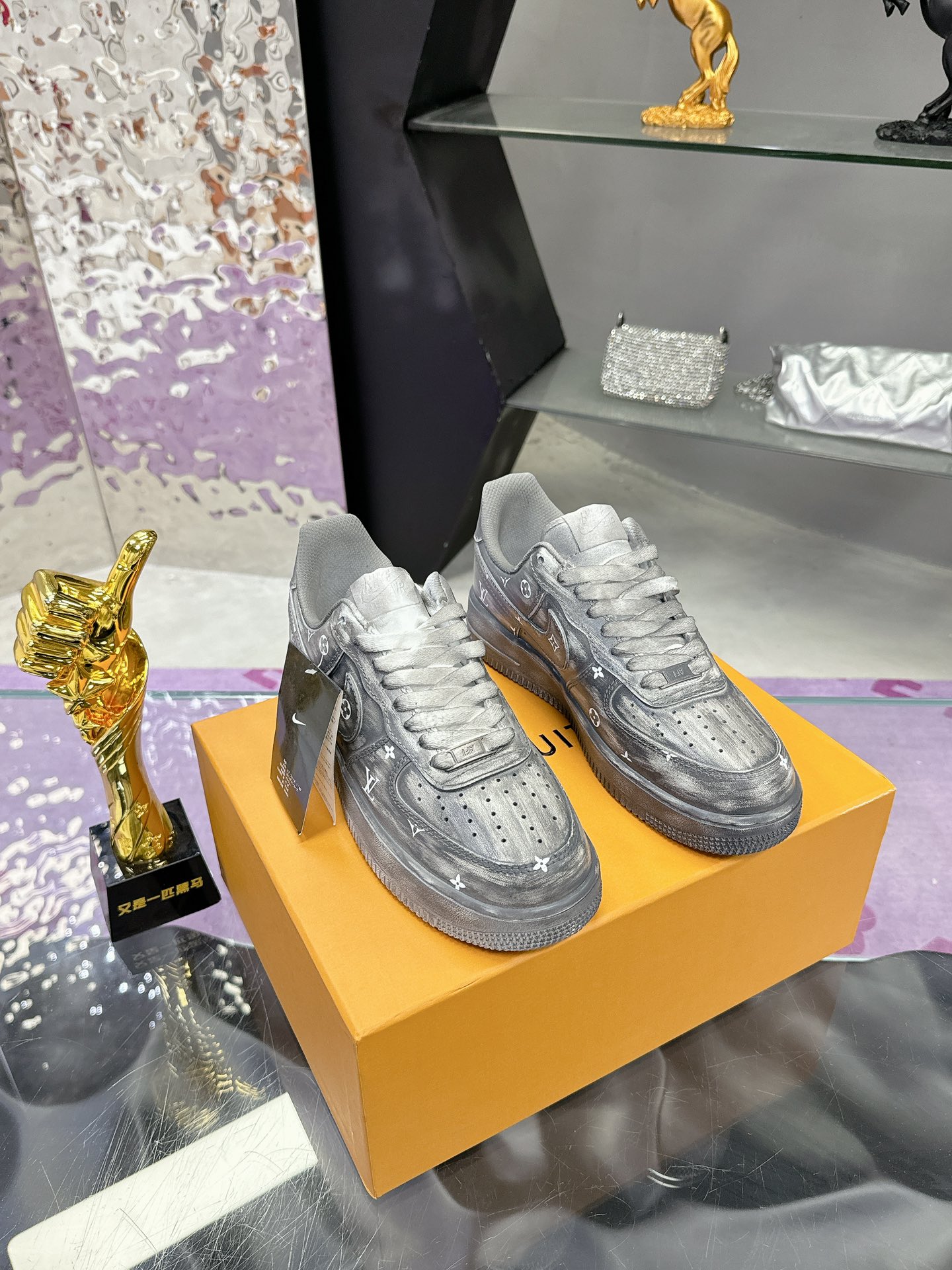 Nike空軍一号 手工カスタム版 男女兼用 ストリートスタイル