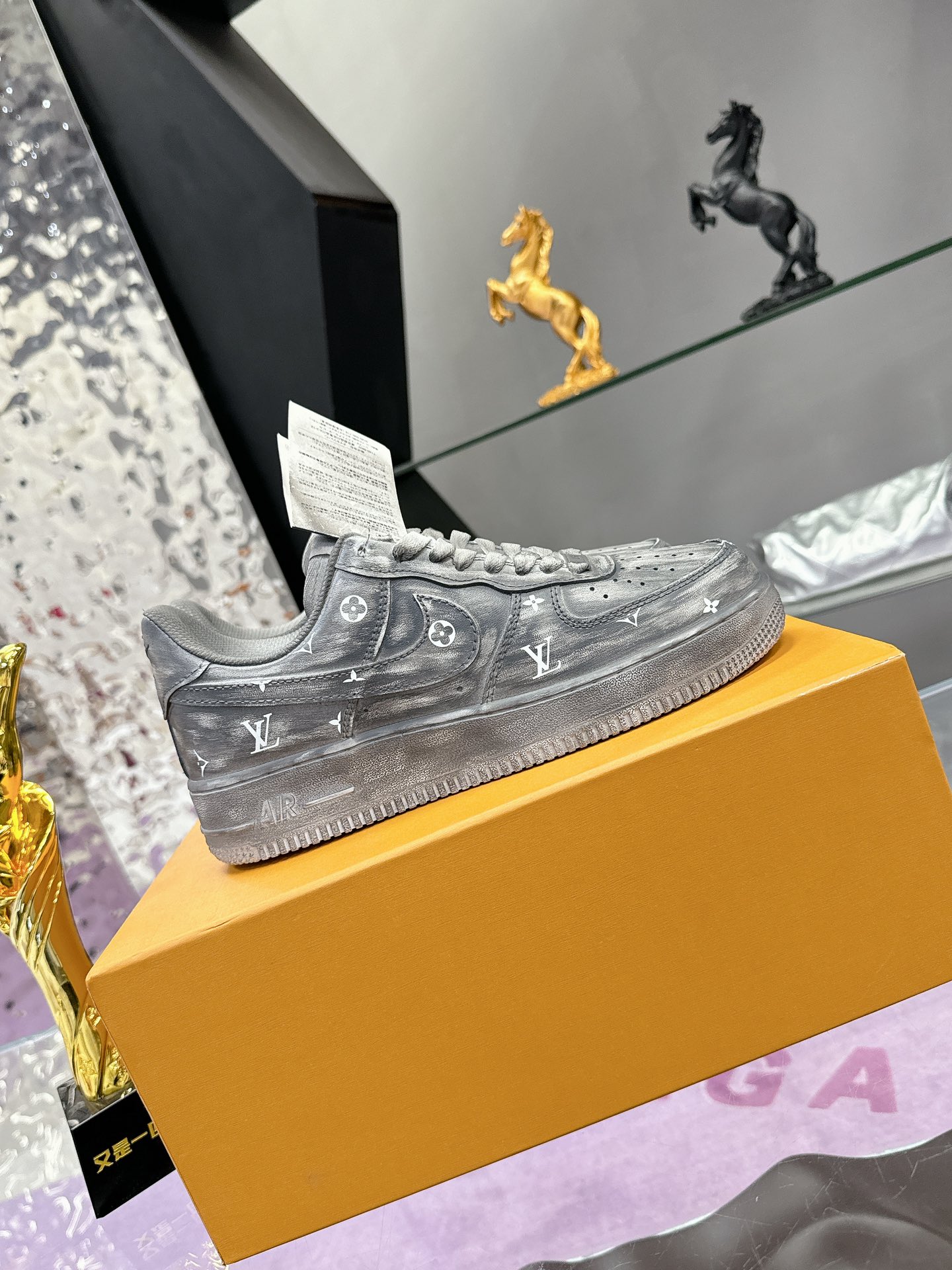 Nike空軍一号 手工カスタム版 男女兼用 ストリートスタイル