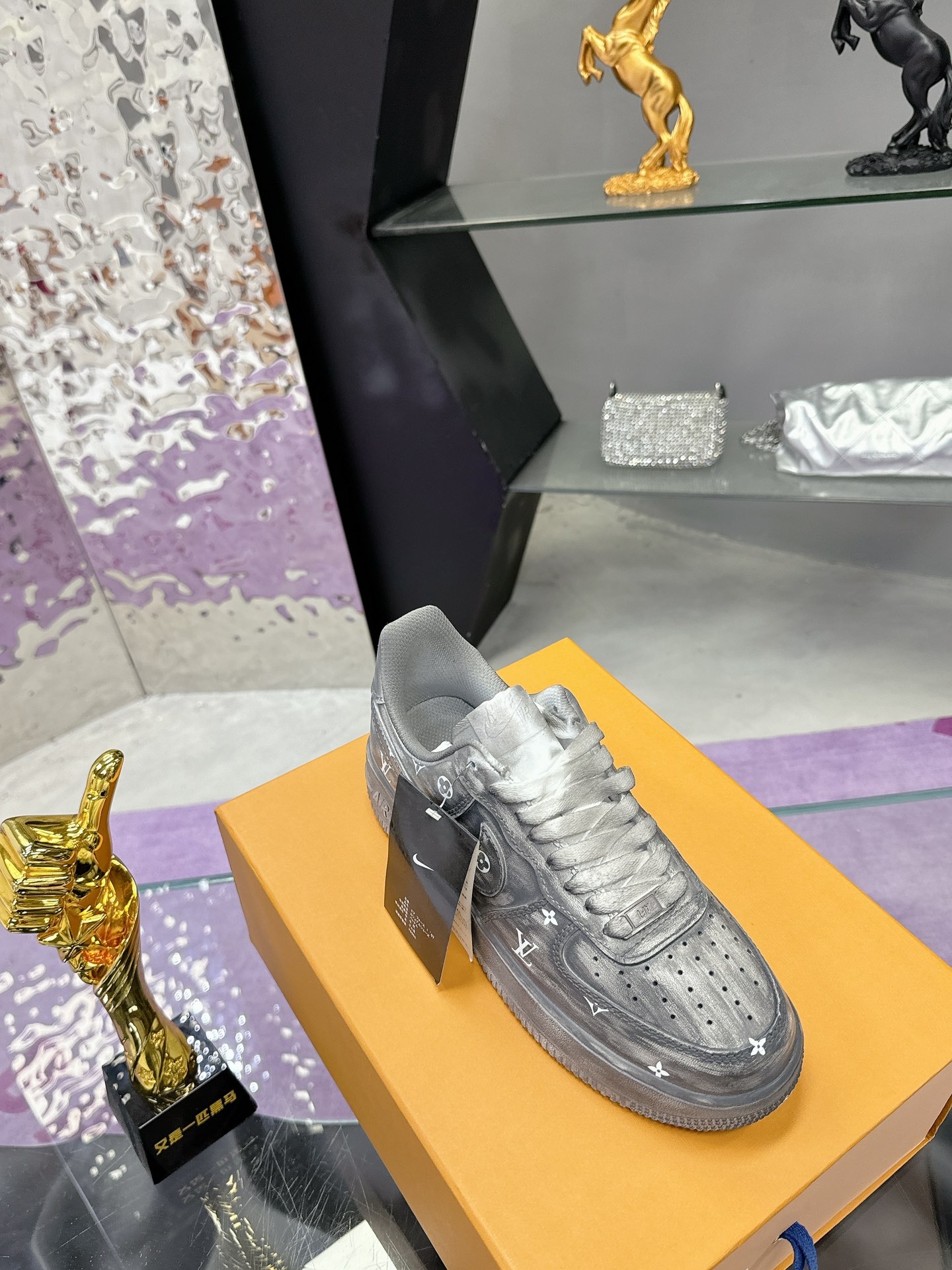 Nike空軍一号 手工カスタム版 男女兼用 ストリートスタイル