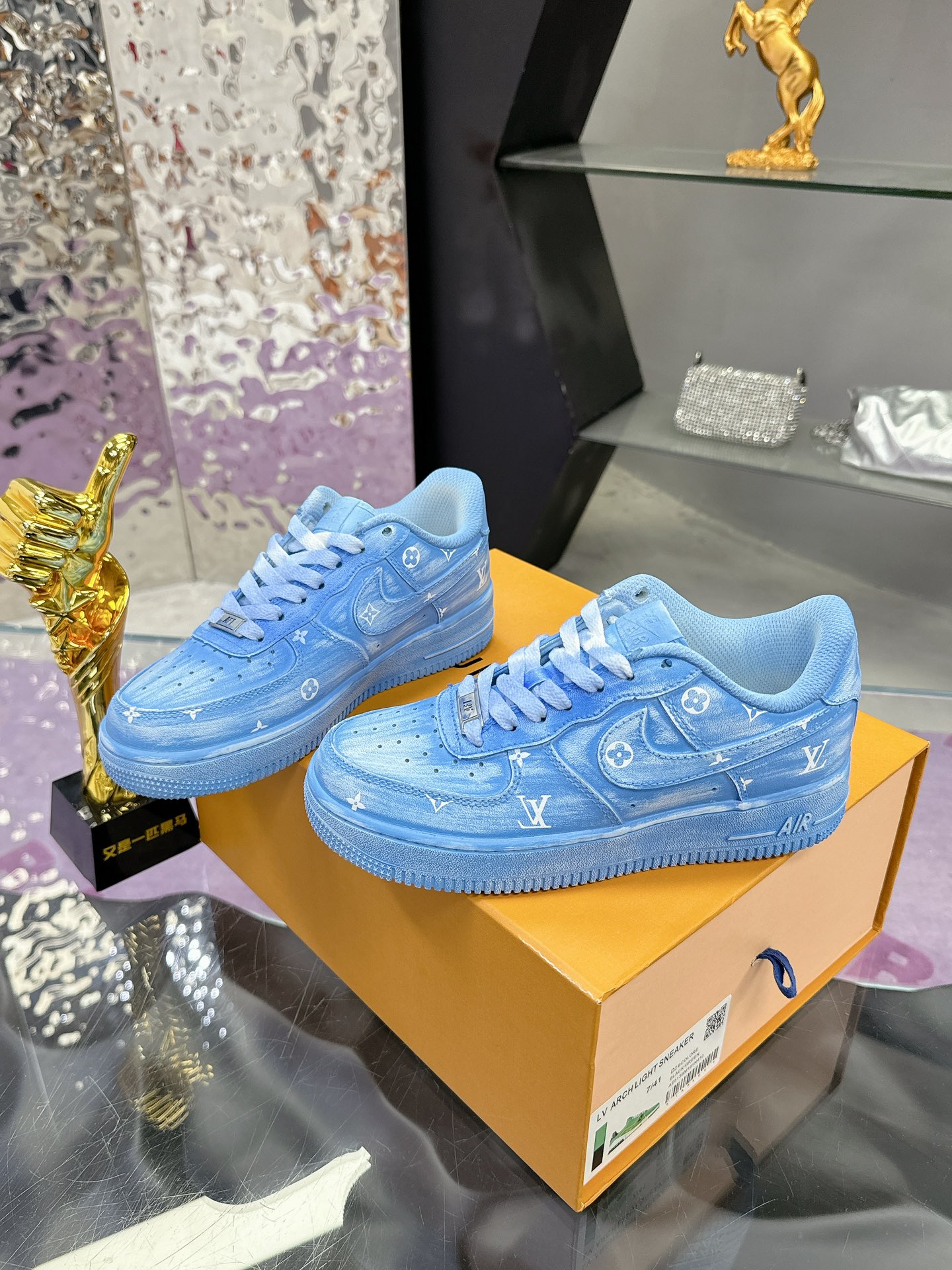 Nike 空軍一号 手工工芸カスタムスニーカー 男女兼用