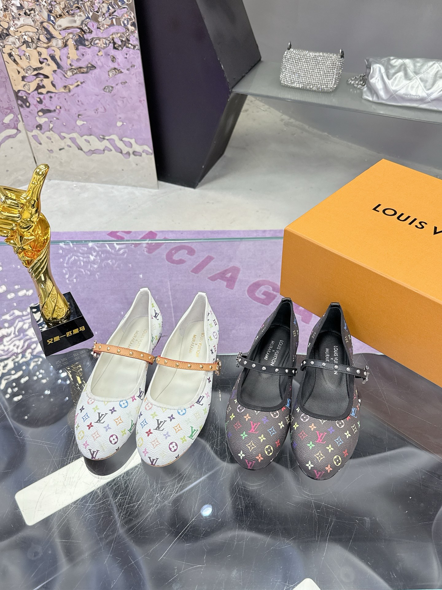 NO:230713,Officially announced the joint series of Takashi Murakami Lv single shoes, ballet shoes, louis vuitton19860909官宣村上隆联名系列 Lv单鞋,芭蕾舞鞋,louis vuitton,Women's Shoes