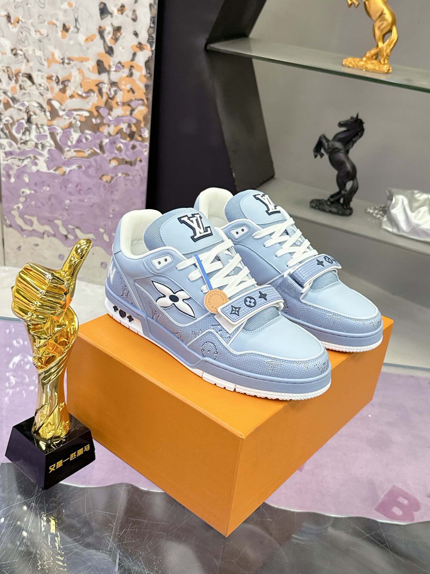 Louis Vuitton LV 路易威登L家 Trainer 25开春/新款 休闲 运动鞋 滑板鞋