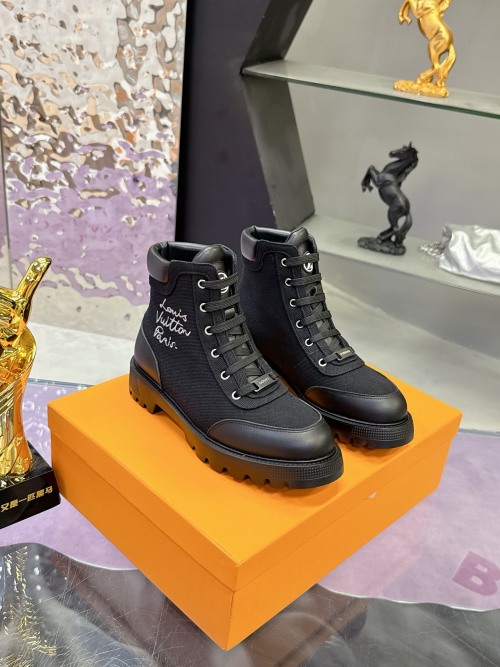 Louis Vuitton Territory Flat Boots - Black Leather Ankle Boots for Women 1 Louis Vuitton Territory Flat Boots - Black Leather Ankle Boots for Women