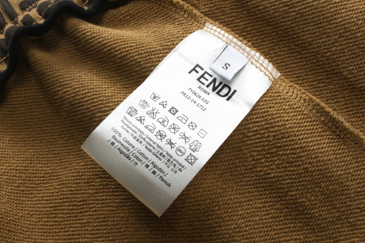 Fendi/芬迪 24FW满印LOGO短裤 春夏新款休闲短裤