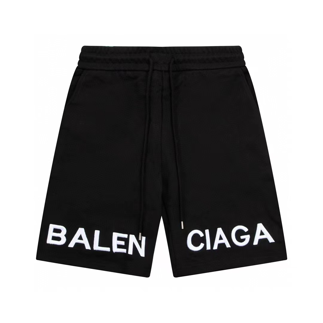 Balenciaga标识立体刺绣短裤