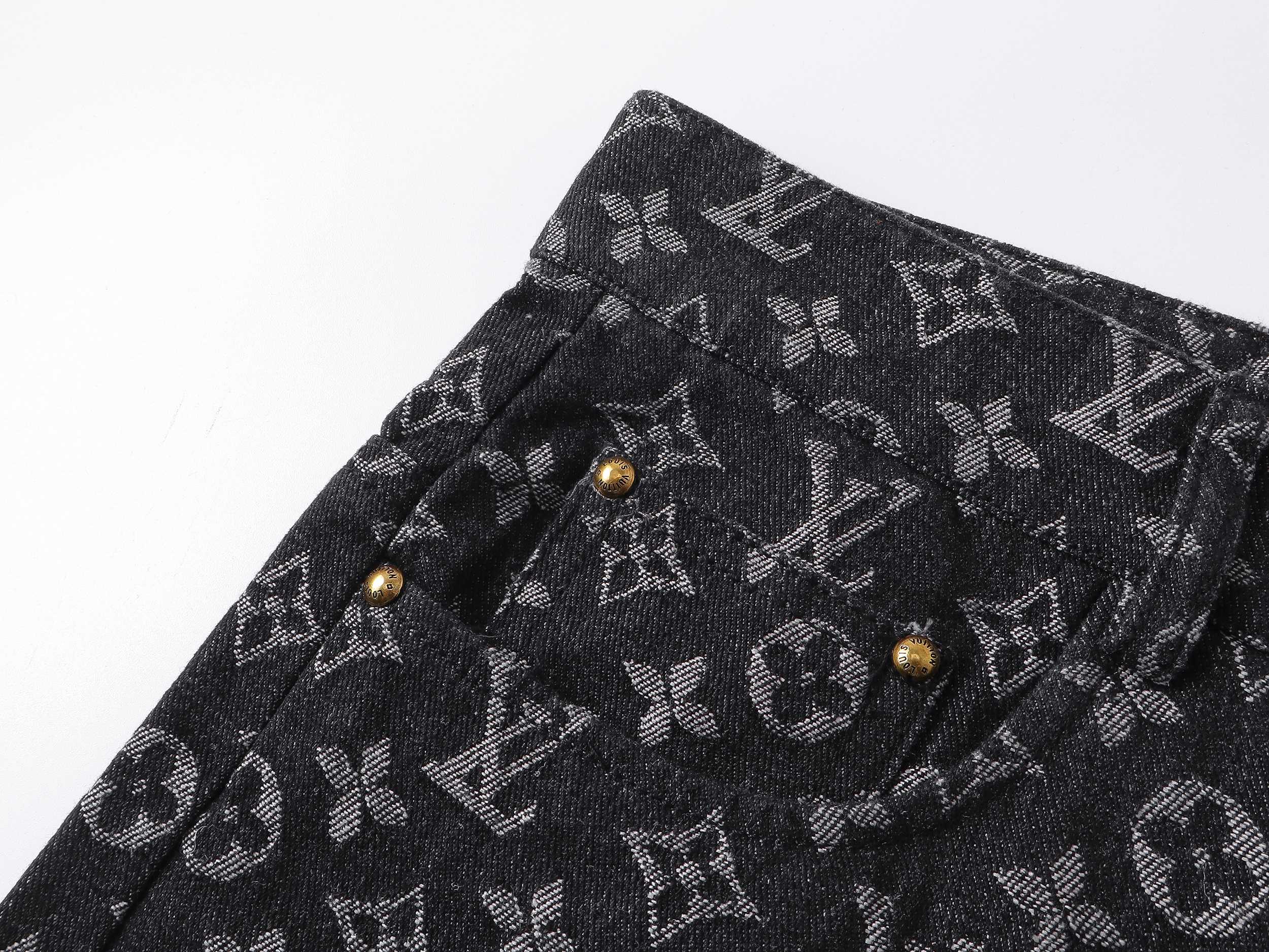 Louis vuitton/路易威登25ss满印老花牛仔短裤
