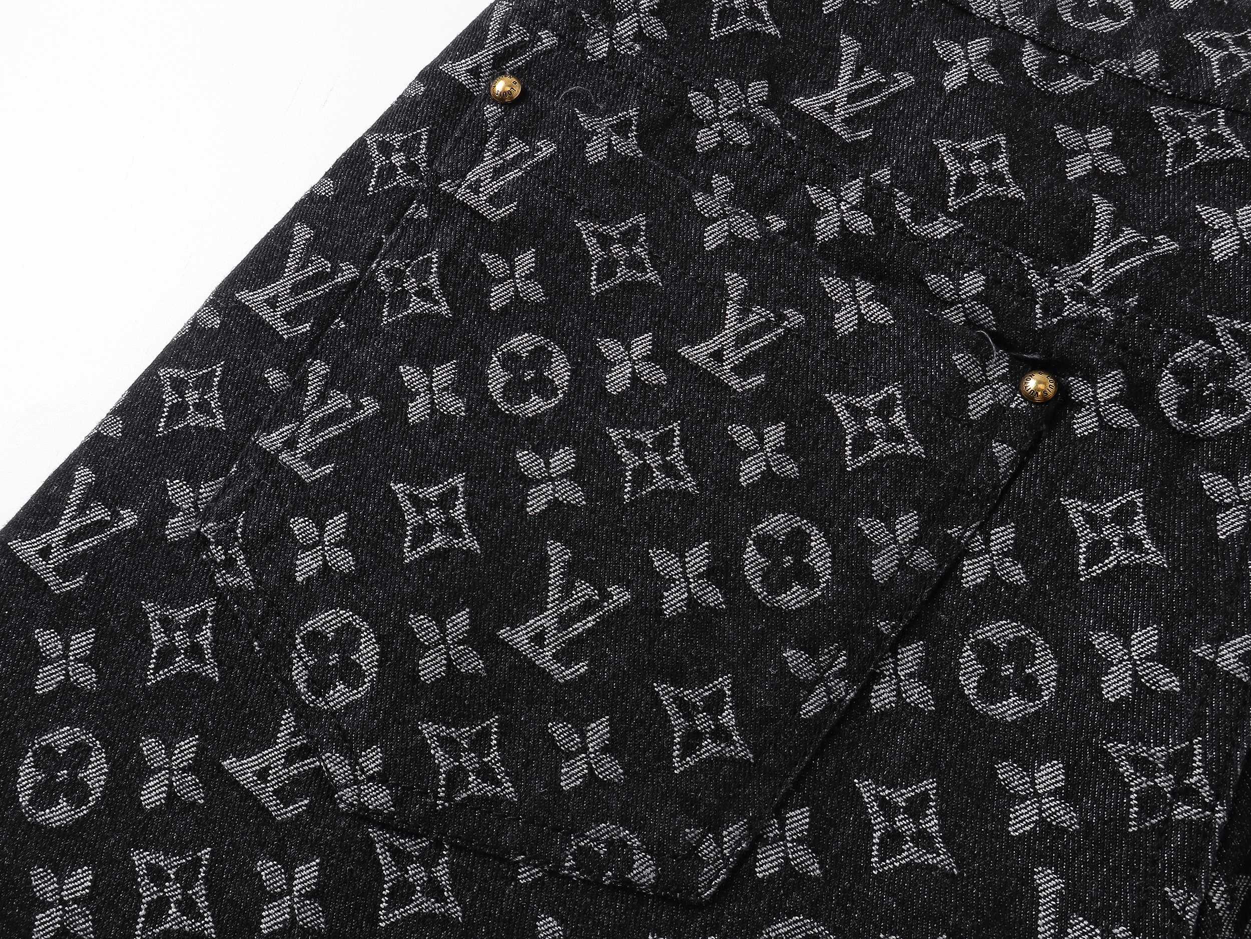 Louis vuitton/路易威登25ss满印老花牛仔短裤