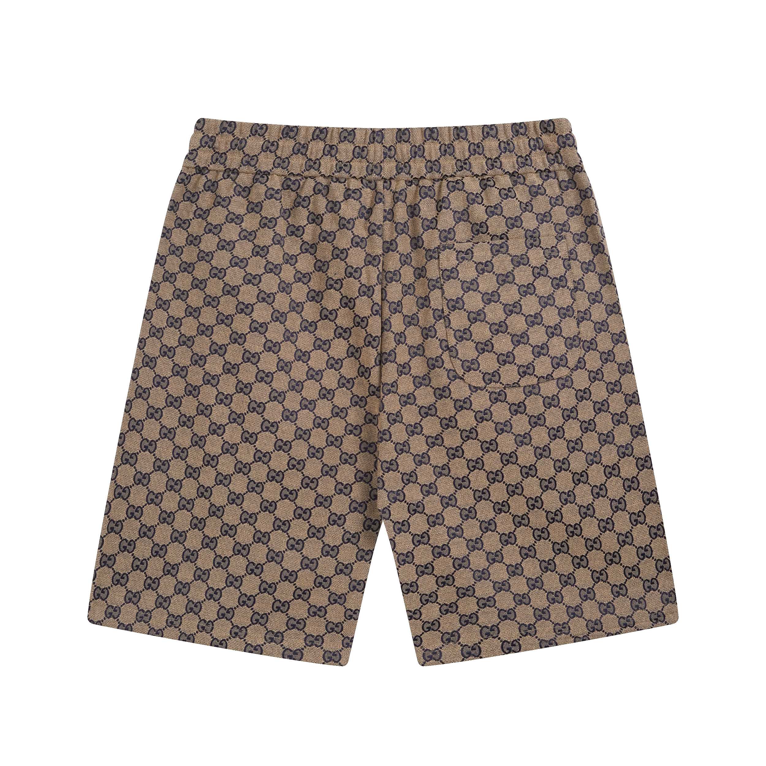 Gucci/古驰 25ss 老花满印牛仔短裤 休闲短裤五分裤 卡其