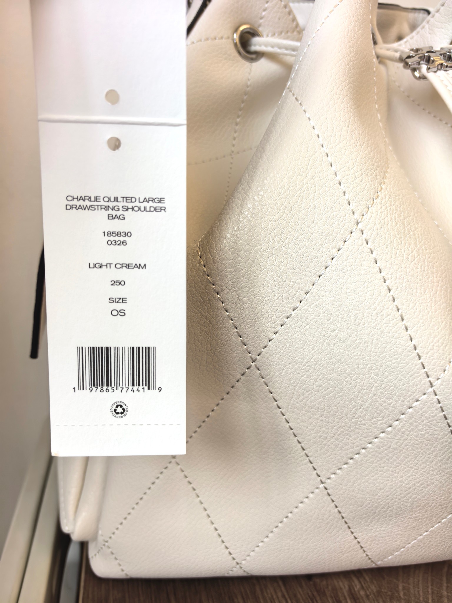 Tory Burch ToryBurch CHARLIE 大号绗缝抽绳肩背包