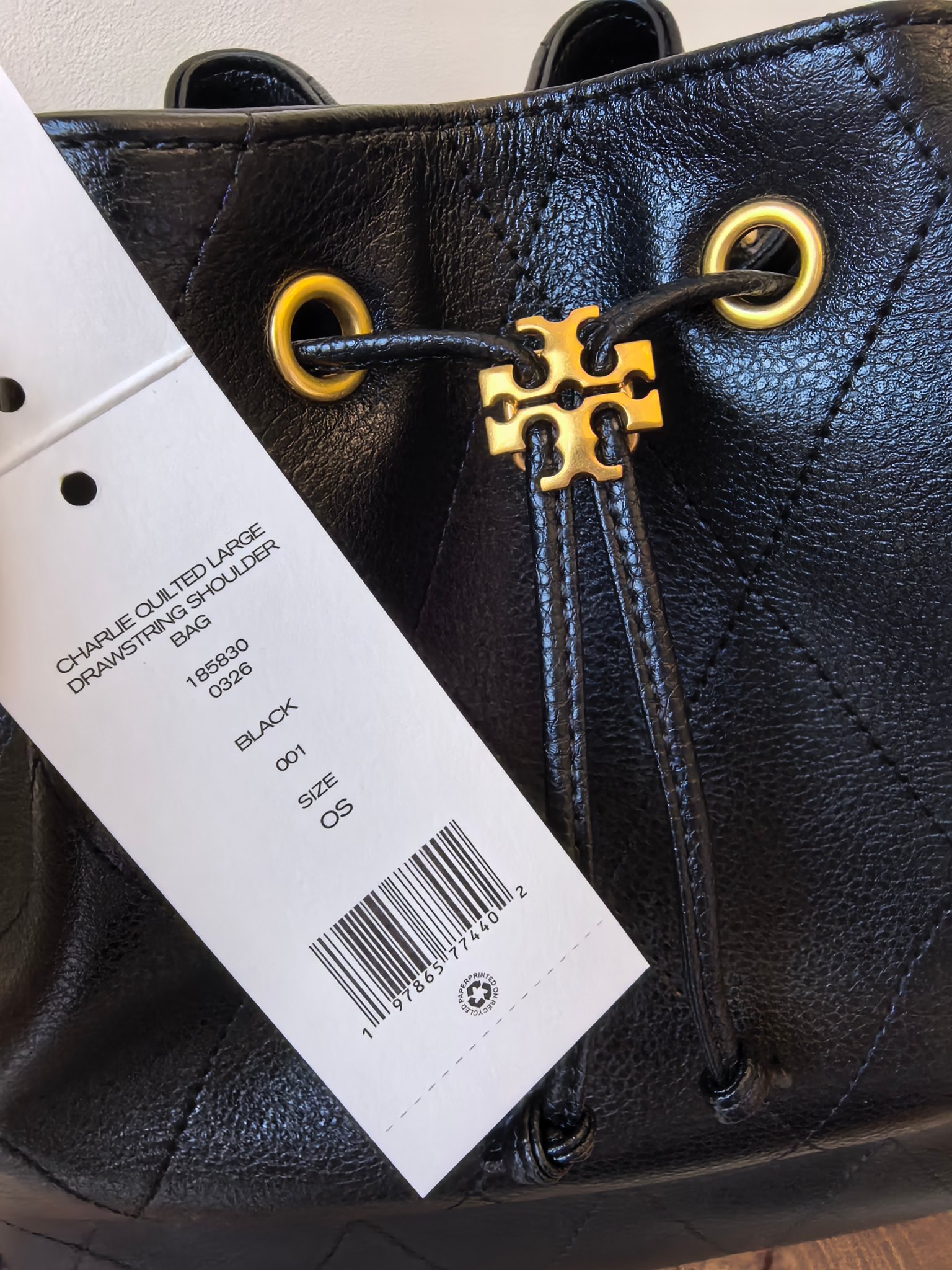 Tory Burch ToryBurch CHARLIE 大号绗缝抽绳肩背包