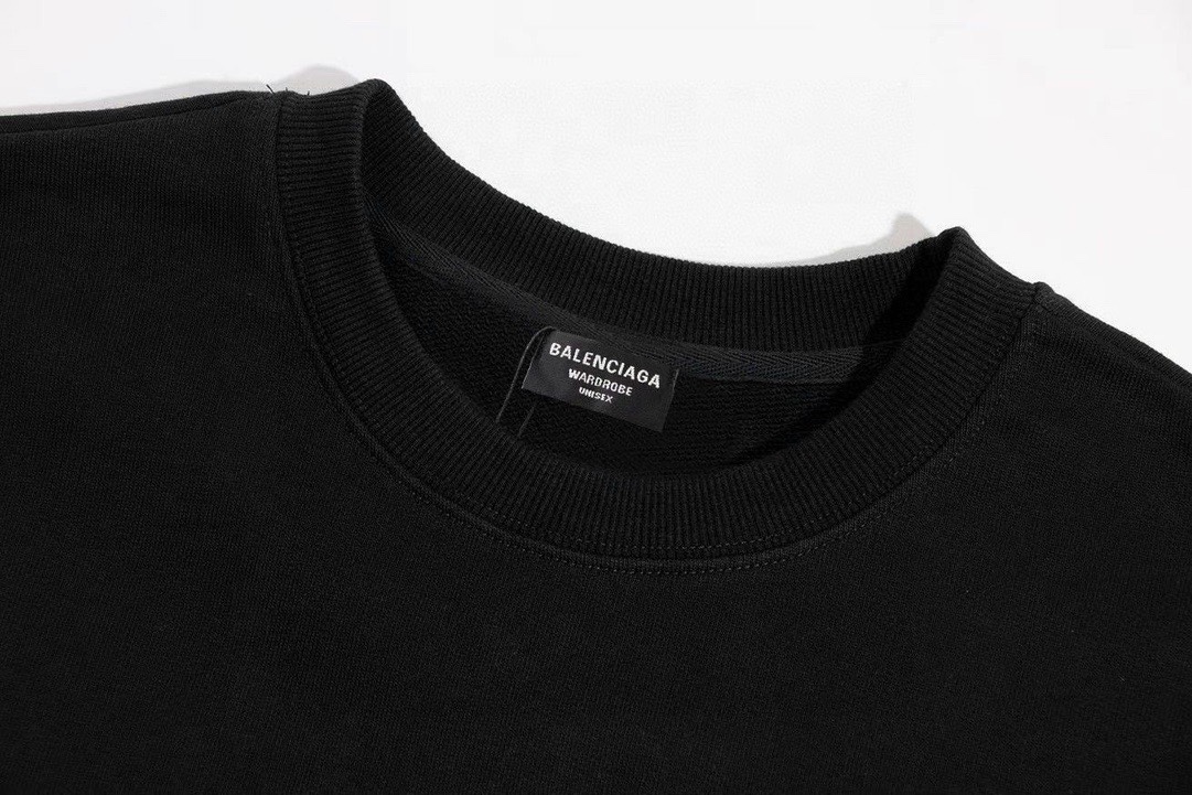 衛衣 - WEI W136# Balenciaga巴黎世家個性美金鞋子印花圓領衛衣 寬松版型 採用380克雙股大毛圈