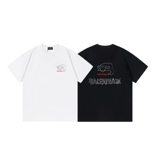 Balenciaga Line Art Print Short Sleeve T-Shirt Relaxed Fit - Classic Style 1 Balenciaga Line Art Print Short Sleeve T-Shirt Relaxed Fit - Classic Style