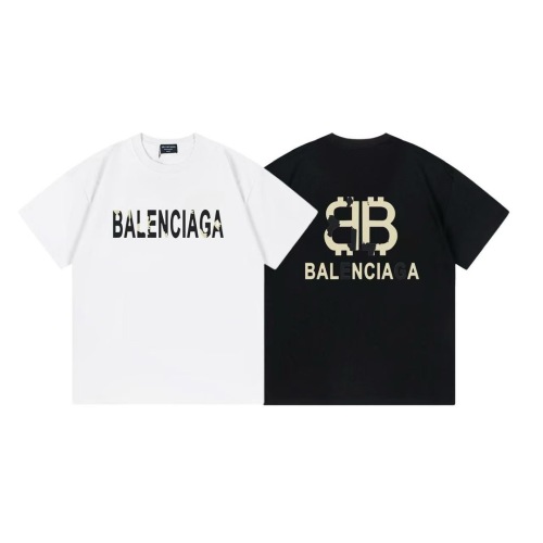 Balenciaga Double B Logo Print Short Sleeve Loose T-Shirt - Stylish & Trendy 1 Balenciaga Double B Logo Print Short Sleeve Loose T-Shirt - Stylish & Trendy