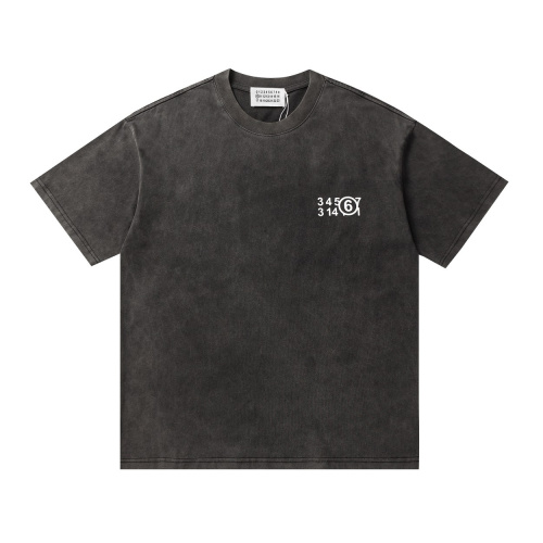 Maison Margiela Distressed Logo Print Cotton Tee - Unisex Fashion Top 1 Maison Margiela Distressed Logo Print Cotton Tee – Unisex Fashion Top