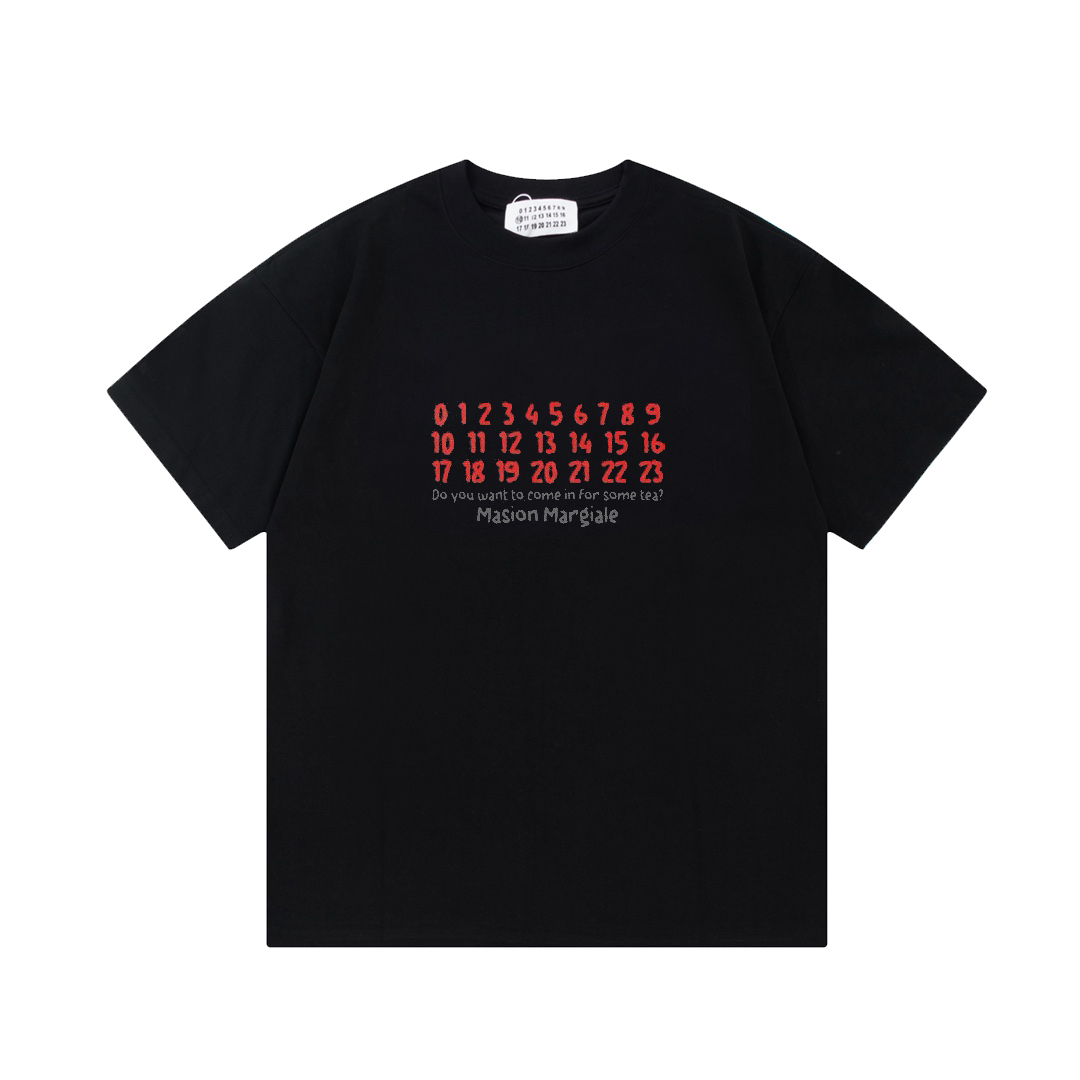 Maison Margiela 25ss Camiseta con Logo y Estampado de Números 5 i1741027544748 9157 0 3