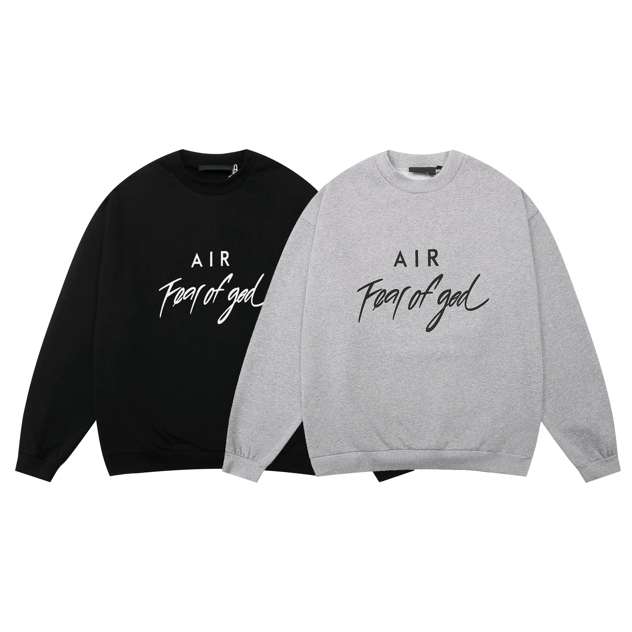 Fear Of God Clothing Sweatshirts Black Grey Printing