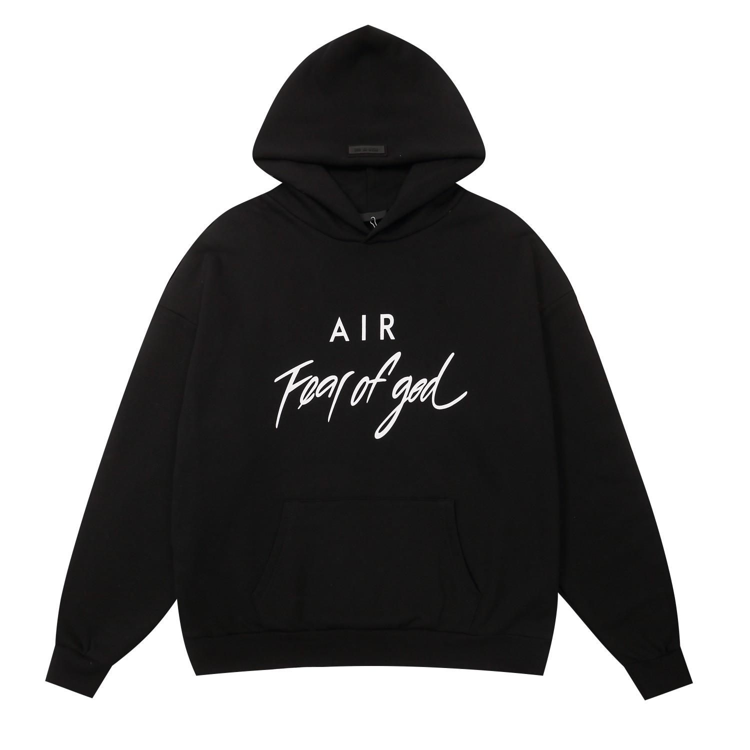Fear of God Air Lettered Hoodie in Black/Grey, Section Number NCP LM849#, Sizes S-XL. - 图片 5