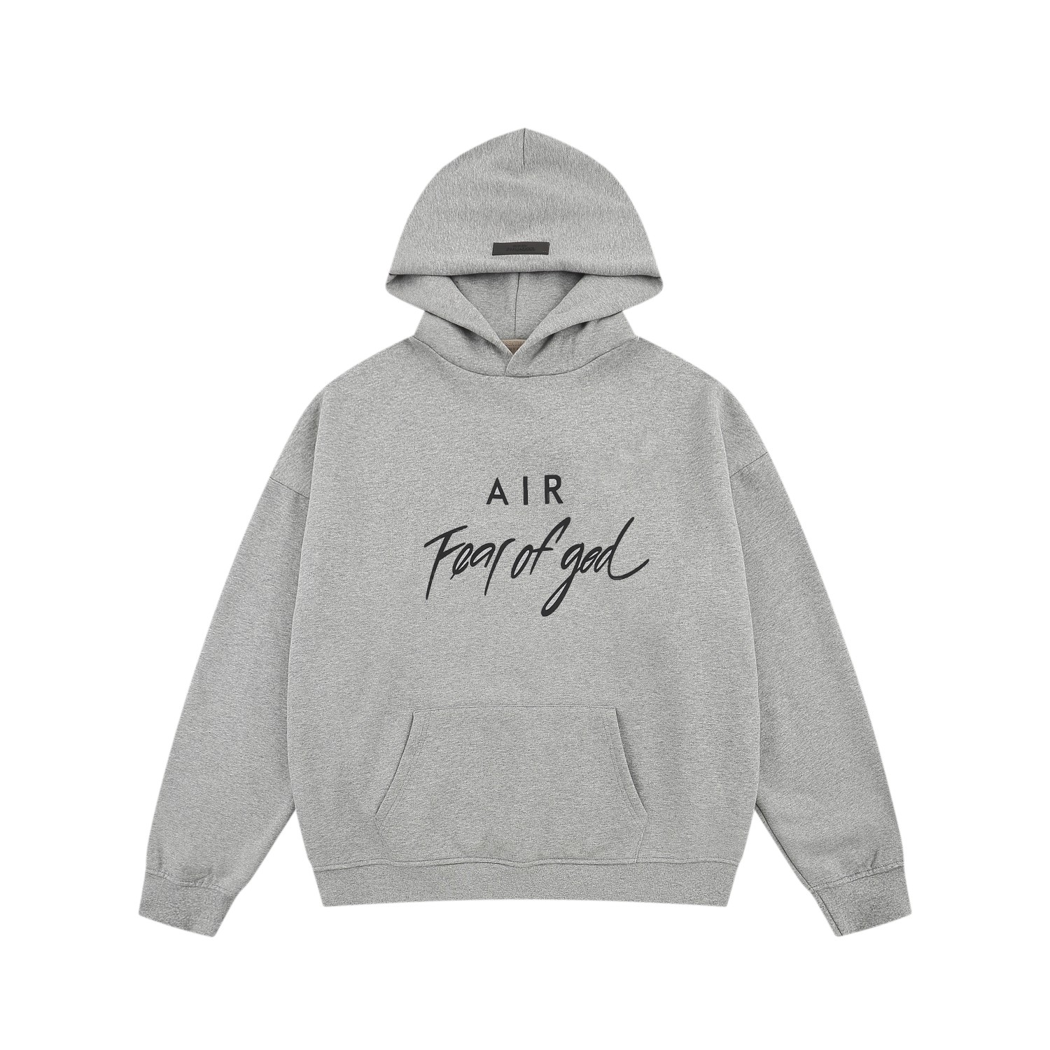 Fear of God Air Lettered Hoodie in Black/Grey, Section Number NCP LM849#, Sizes S-XL. - 图片 4