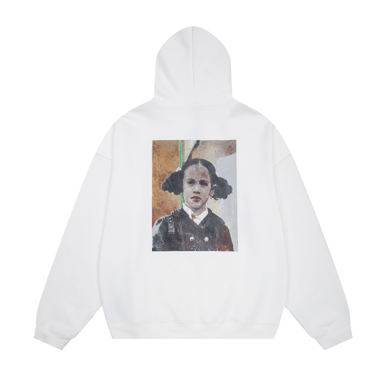 Fashionable Ivory White High Street Shirt with Black Stars in Various Sizes - 图片 5